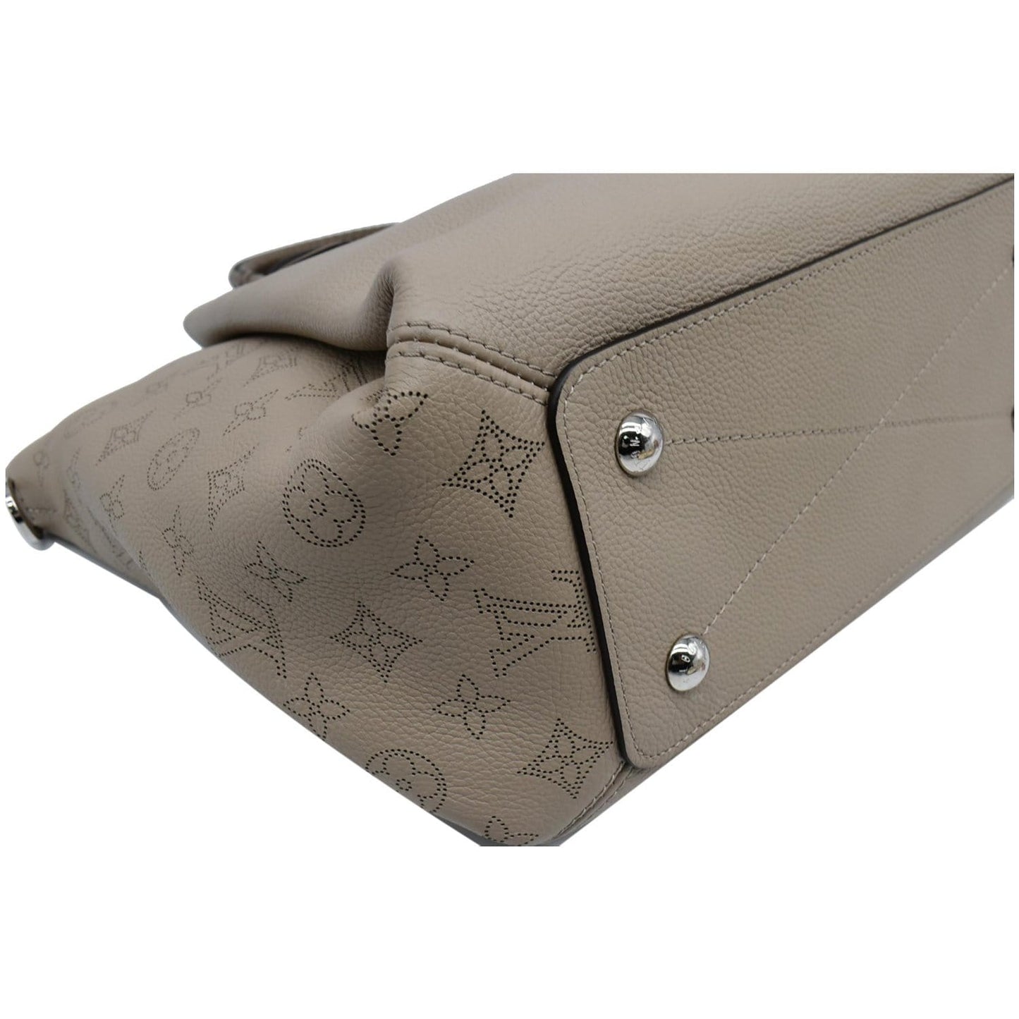 LOUIS VUITTON Haumea Mahina Calfskin Leather Shoulder Bag Galet