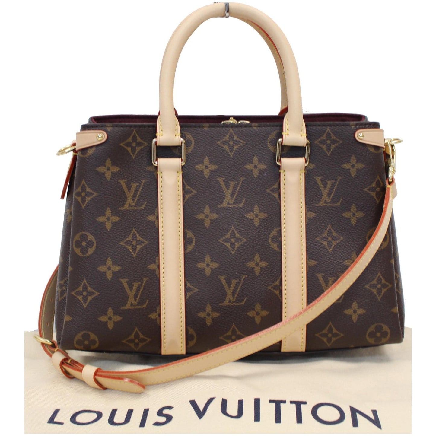 LOUIS VUITTON Soufflot BB Monogram Canvas Shoulder Bag Brown
