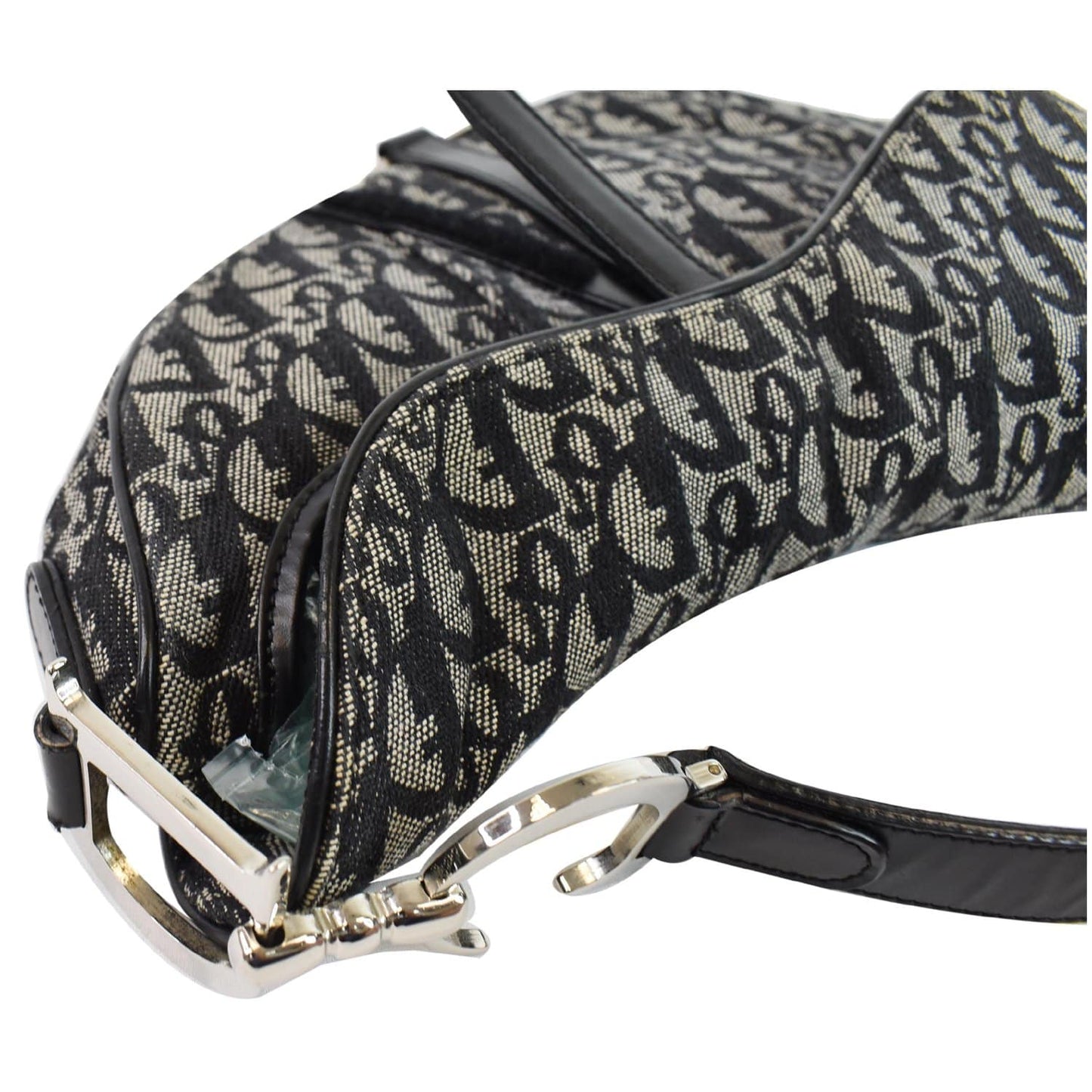 CHRISTIAN DIOR Saddle Oblique Jacquard Shoulder Bag Black - 15% OFF