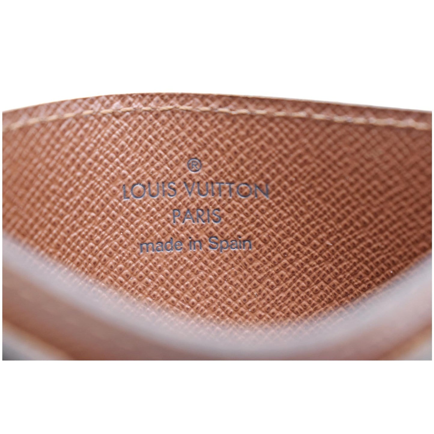 LOUIS VUITTON Card Holder Monogram Canvas Brown