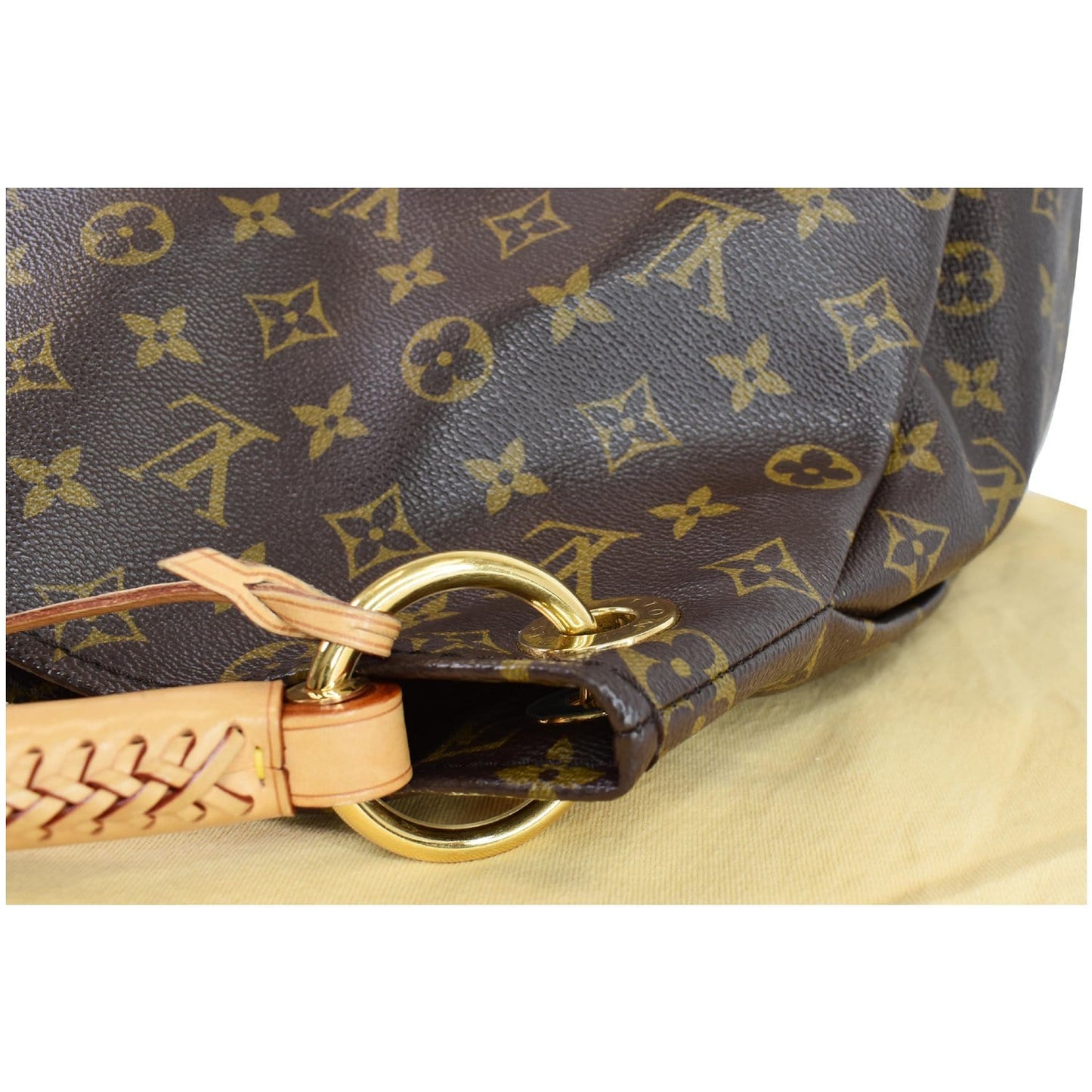 LOUIS VUITTON Artsy MM Monogram Canvas Shoulder Bag Brown
