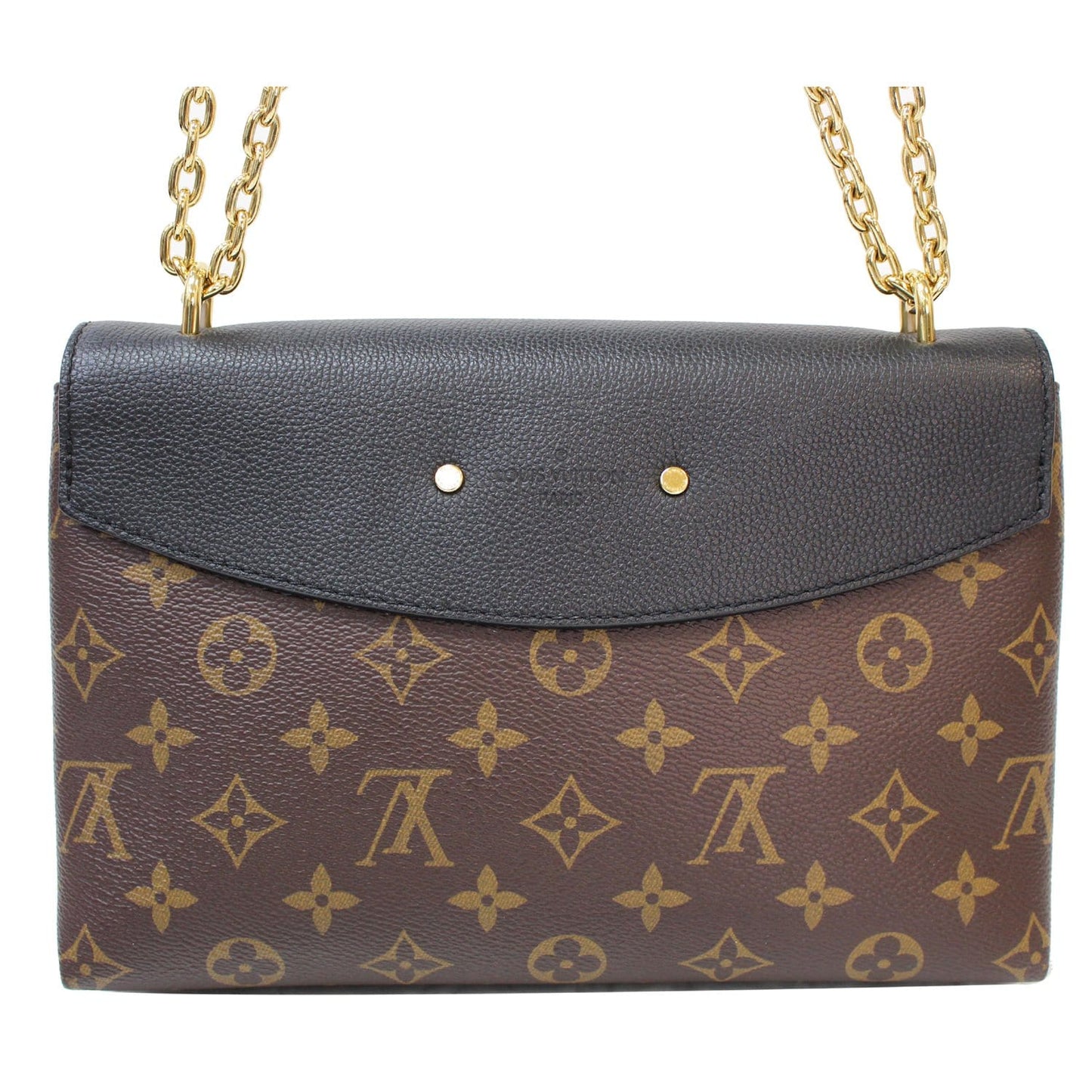 LOUIS VUITTON Saint Placide Monogram Canvas Shoulder Crossbody Bag Black