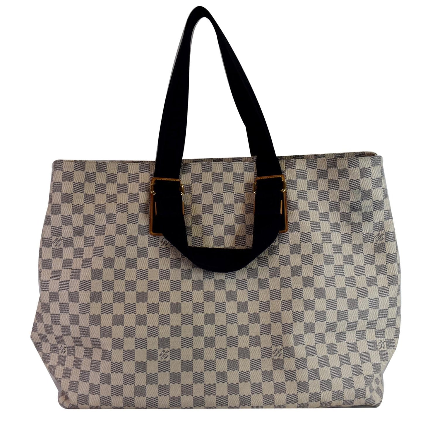 LOUIS VUITTON Beach Cabas GM Damier Azur Shoulder Bag White