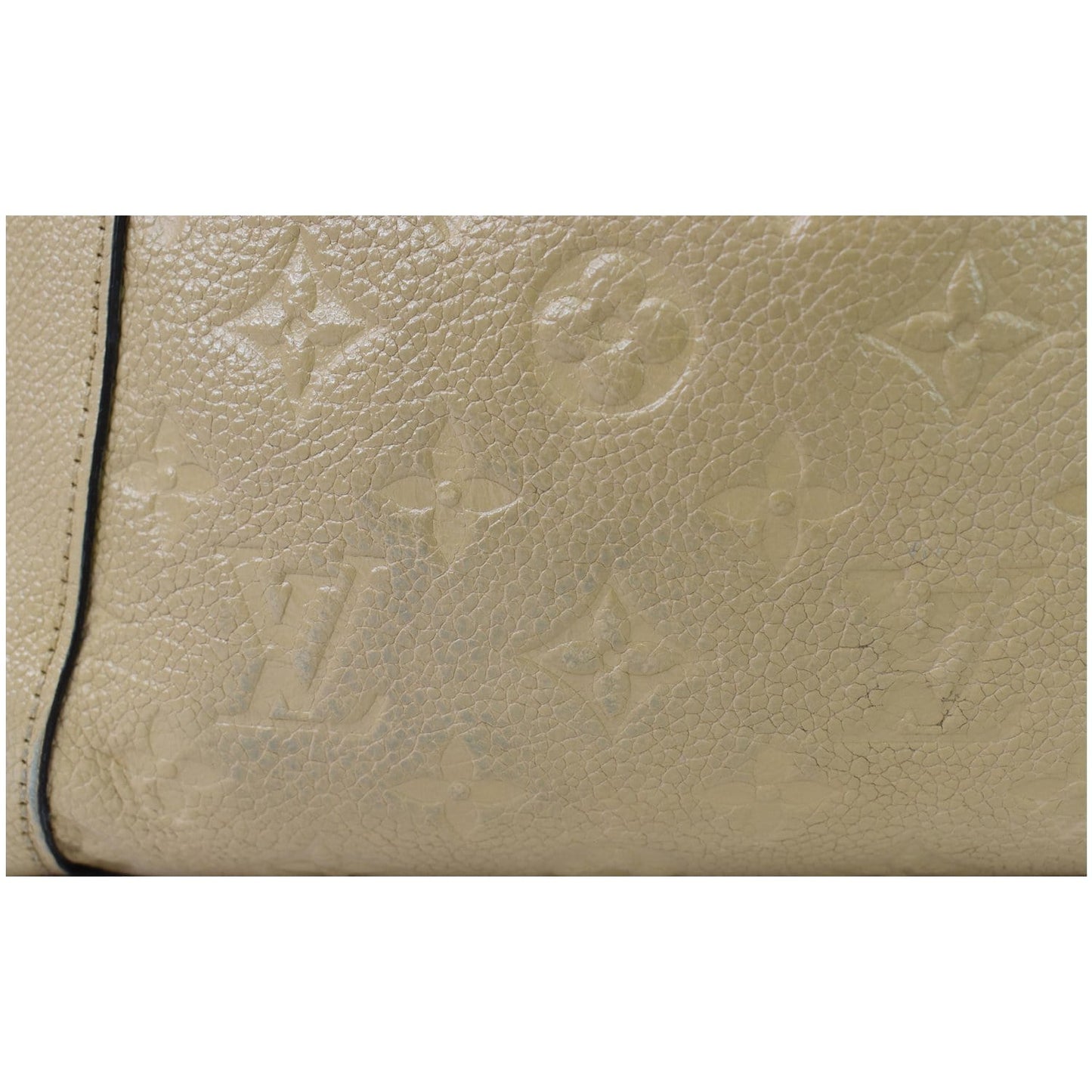 LOUIS VUITTON Bagatelle Monogram Empreinte Leather Shoulder Bag Beige