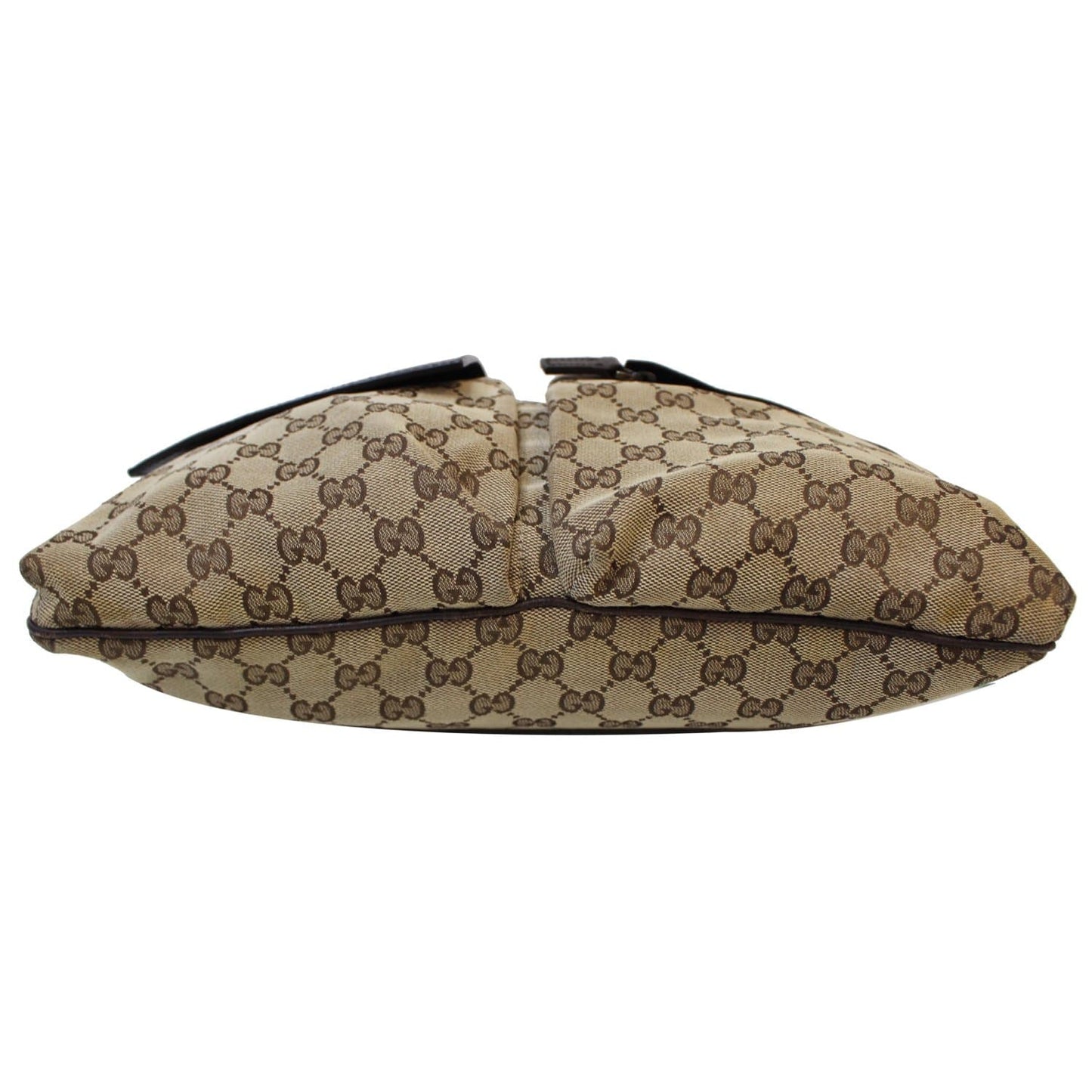 Gucci GG Web Messenger Medium Shoulder Bag 169937 Brown