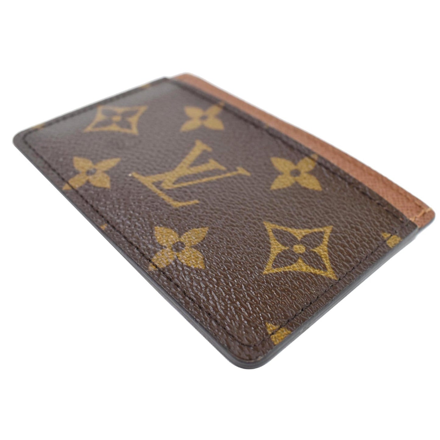 LOUIS VUITTON Card Holder Monogram Canvas Brown
