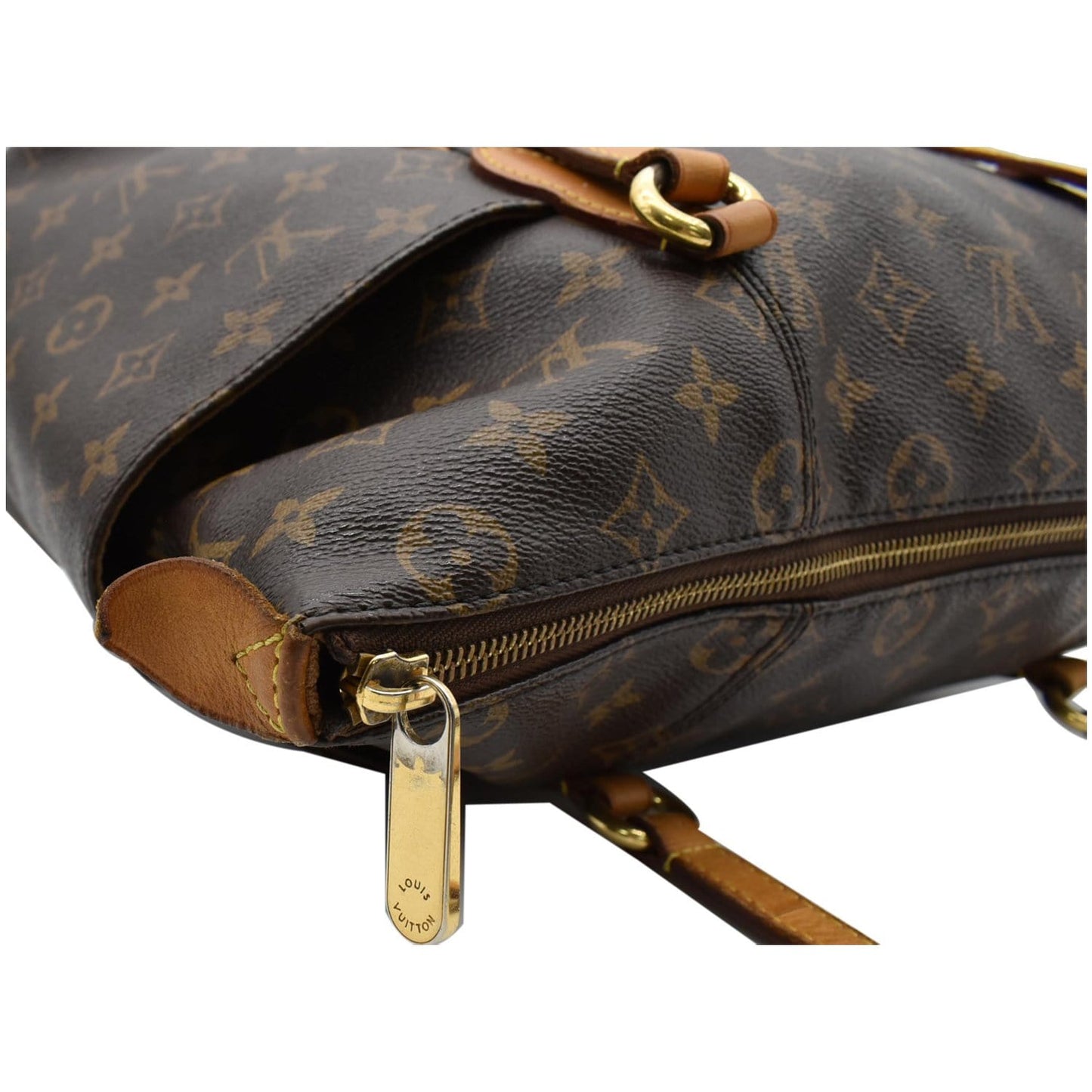 LOUIS VUITTON Totally MM Monogram Canvas Tote Shoulder Bag Brown