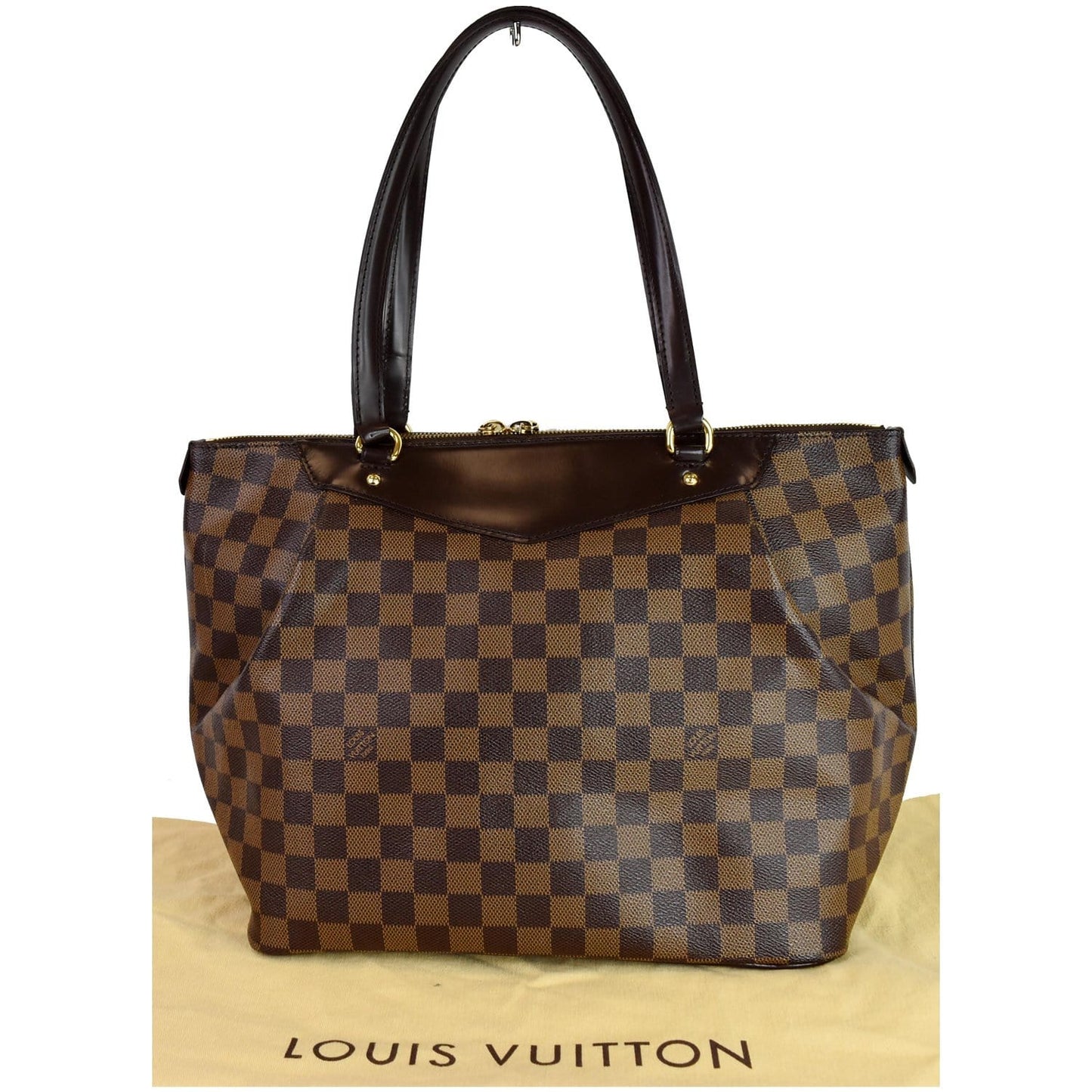 LOUIS VUITTON Westminster GM Damier Ebene Tote Shoulder Bag Brown