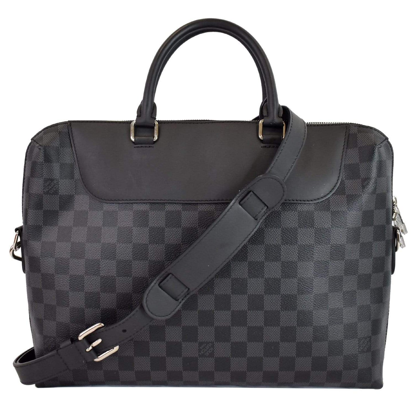 LOUIS VUITTON Porte-Documents Jour Graphite Briefcase Shoulder Bag Black - 20% OFF