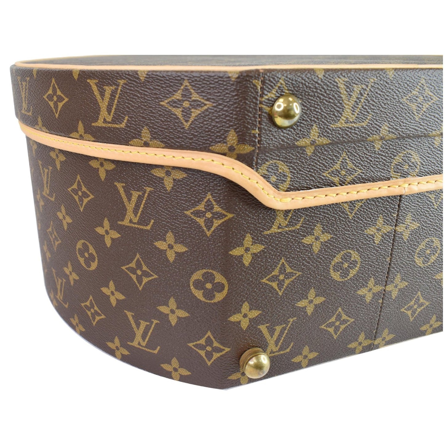 LOUIS VUITTON Hat Box 40 Monogram Canvas Travel Bag Brown
