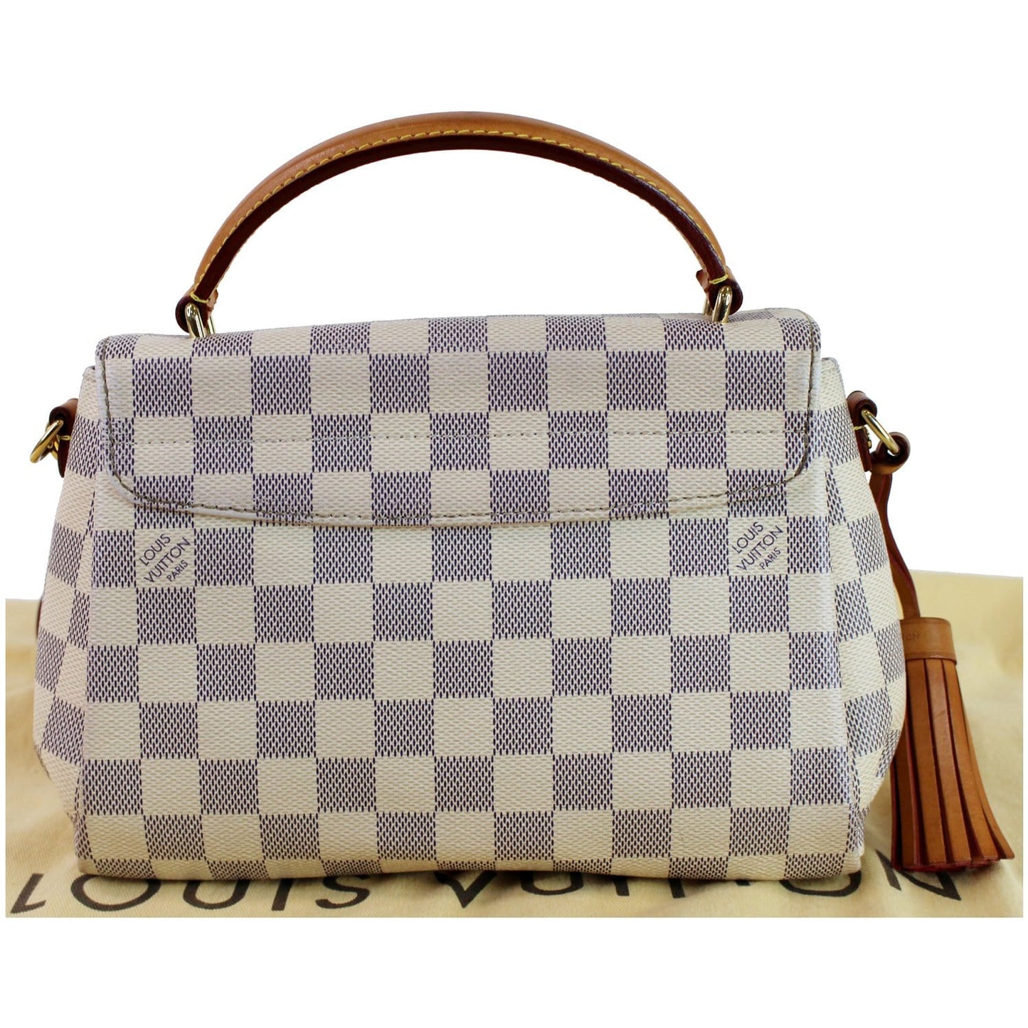 LOUIS VUITTON Croisette Damier Azur Shoulder Crossbody Bag White