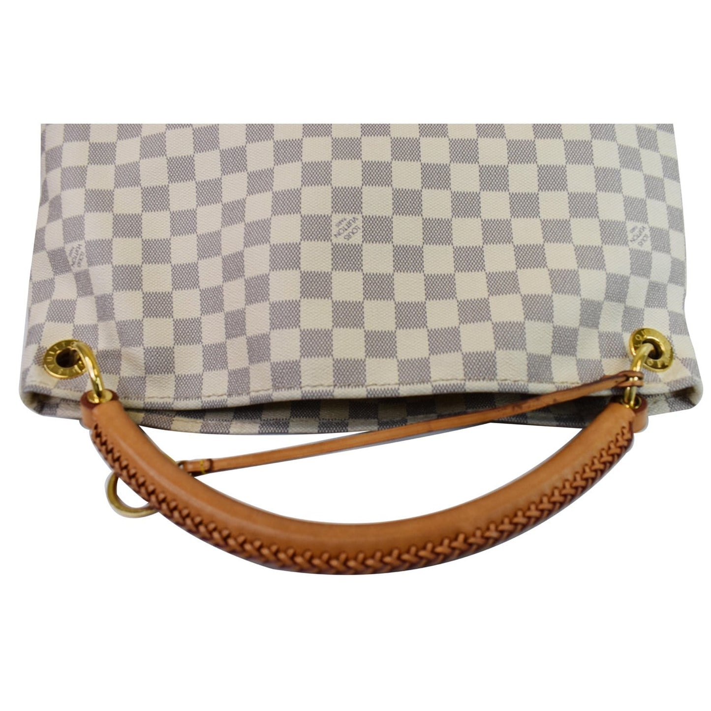 LOUIS VUITTON Artsy MM Damier Azur Shoulder Bag White