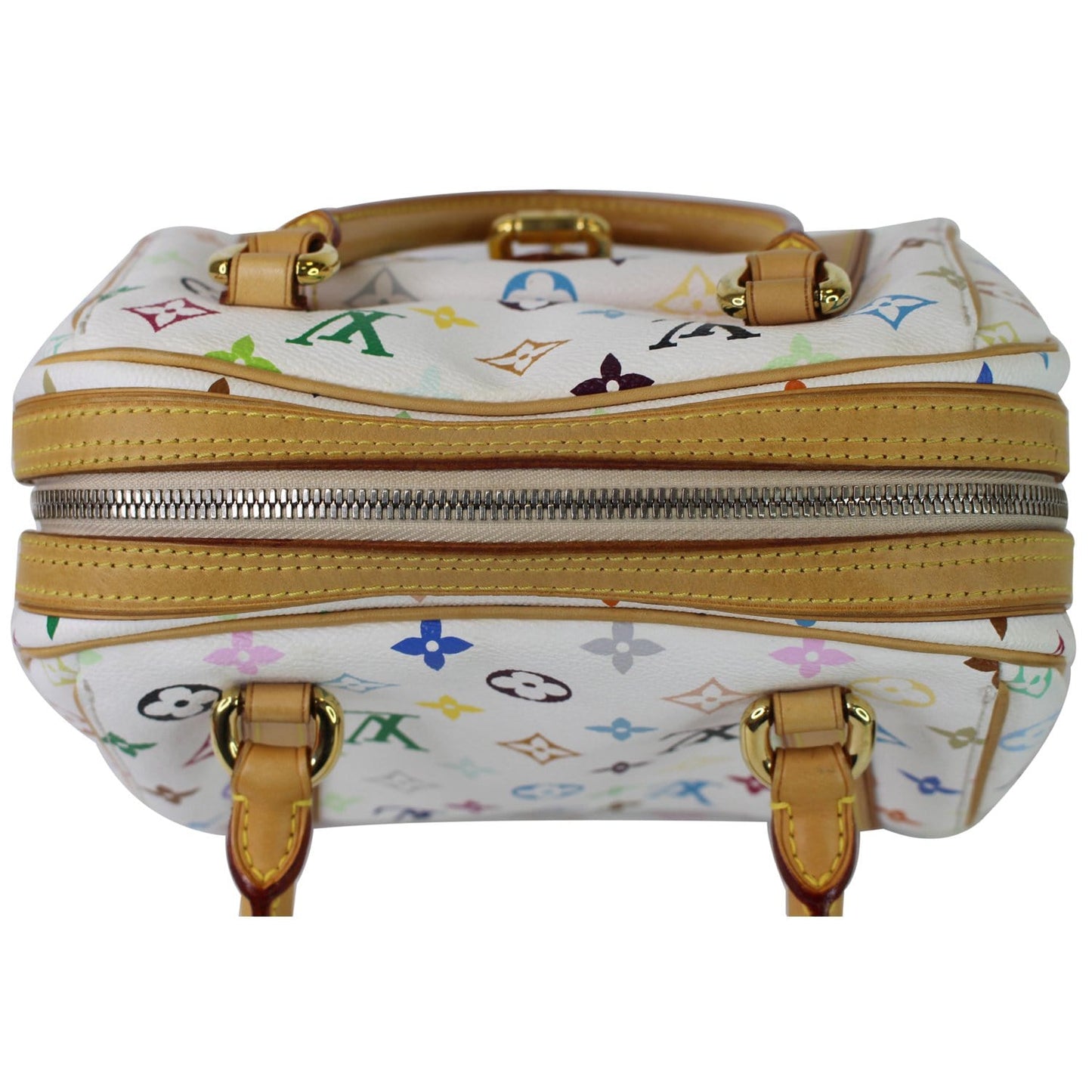 LOUIS VUITTON Priscilla Monogram Multicolore Canvas Handbag White