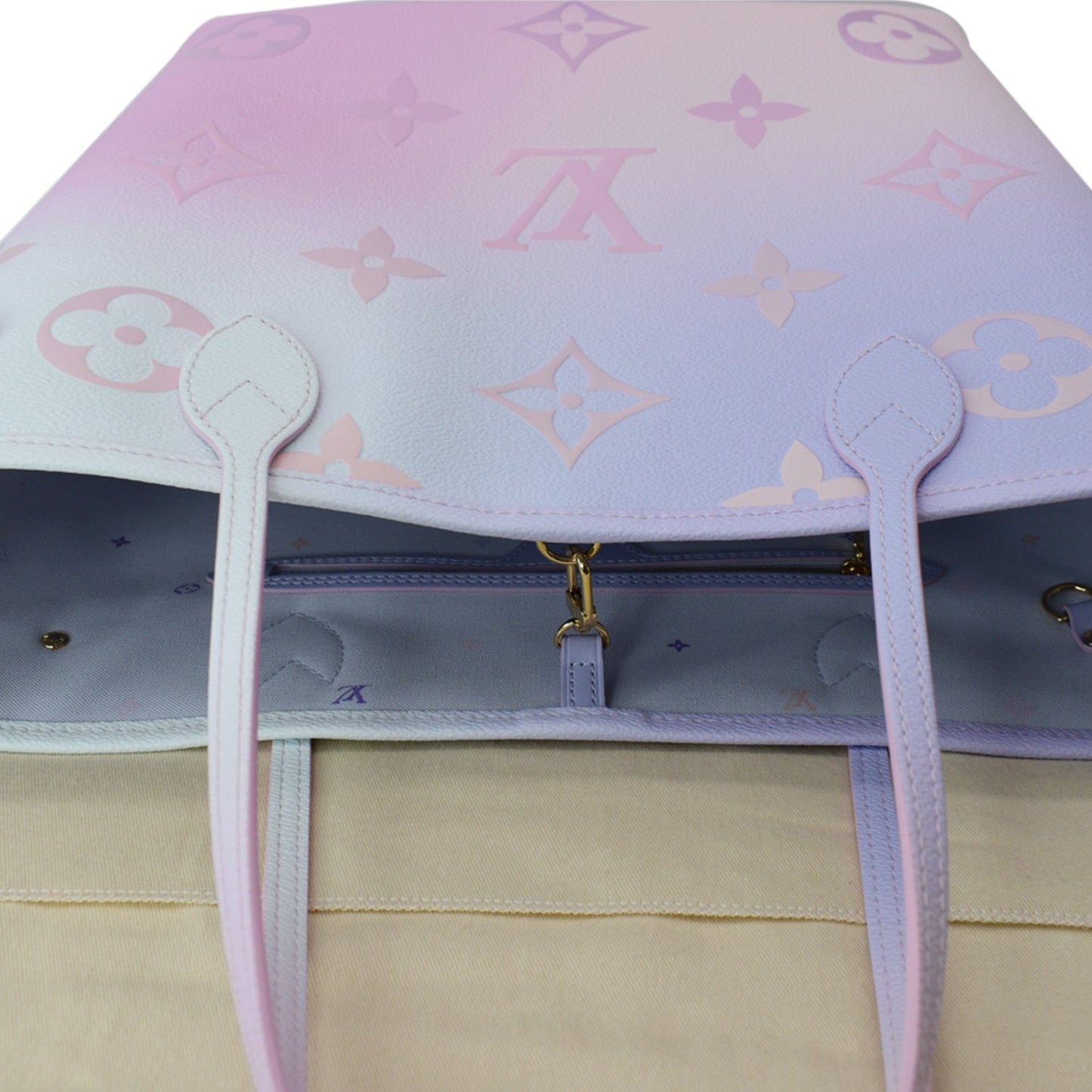 LOUIS VUITTON Neverfull MM Monogram Canvas Tote Bag Sunrise Pastel - New Year Deals