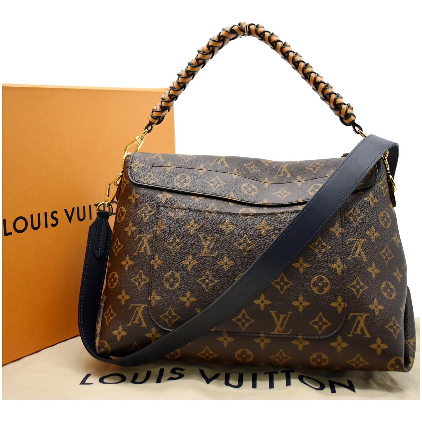 LOUIS VUITTON Beaubourg MM Monogram Canvas Shoulder Bag Brown