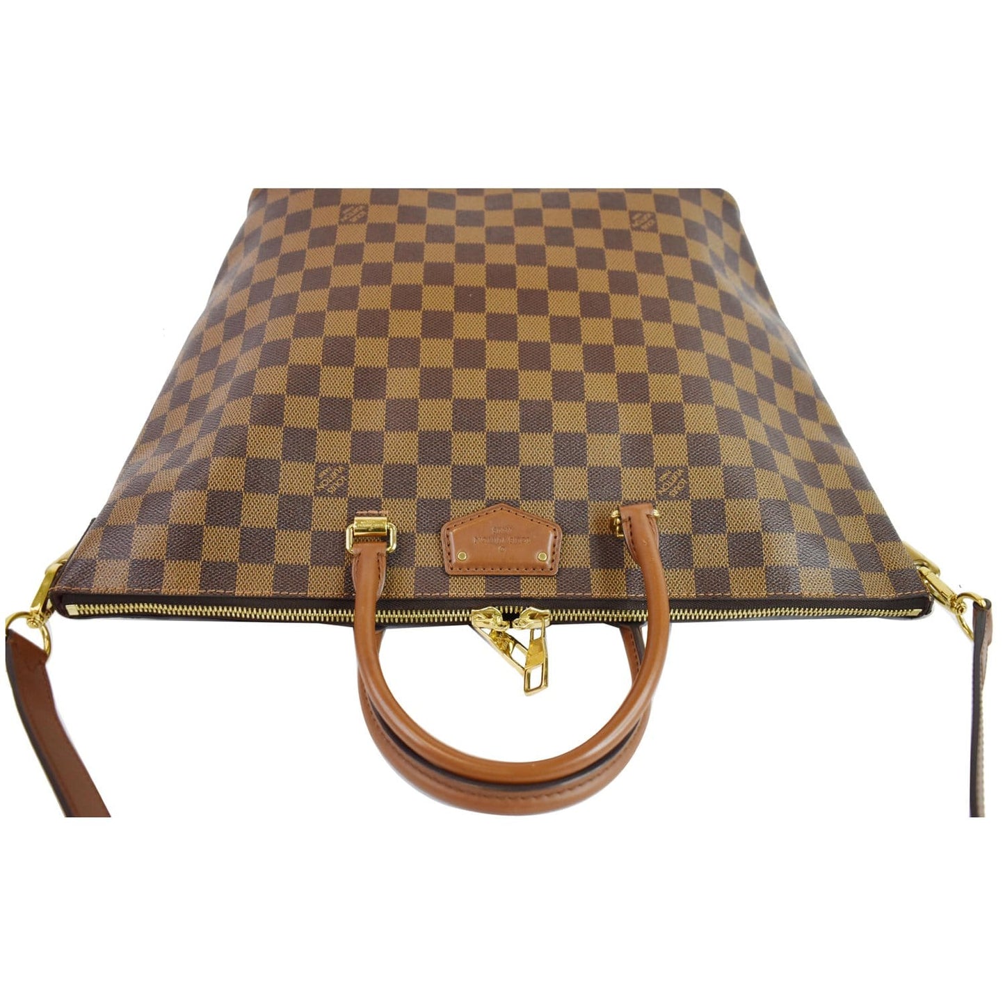 LOUIS VUITTON Belmont Damier Ebene Shoulder Bag Brown
