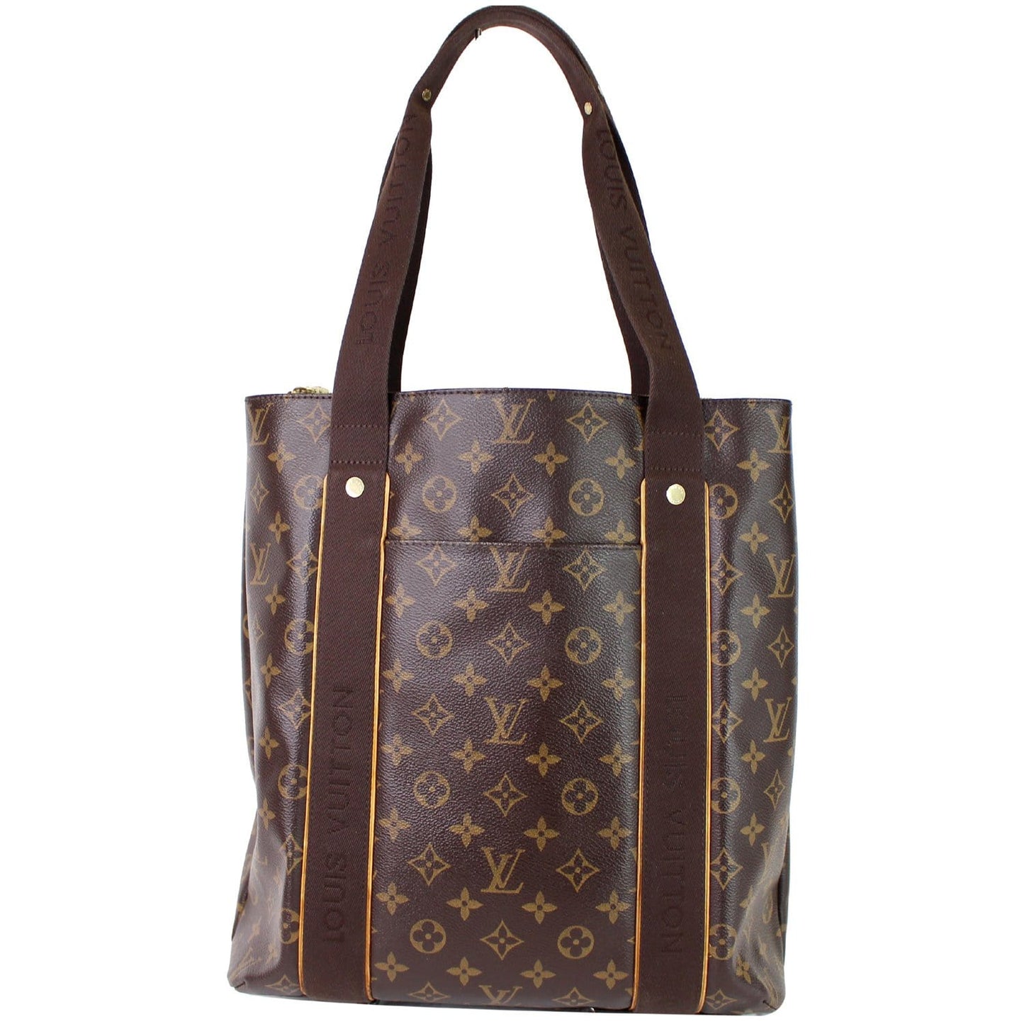LOUIS VUITTON Cabas Beaubourg Damier Ebene Tote Bag Brown
