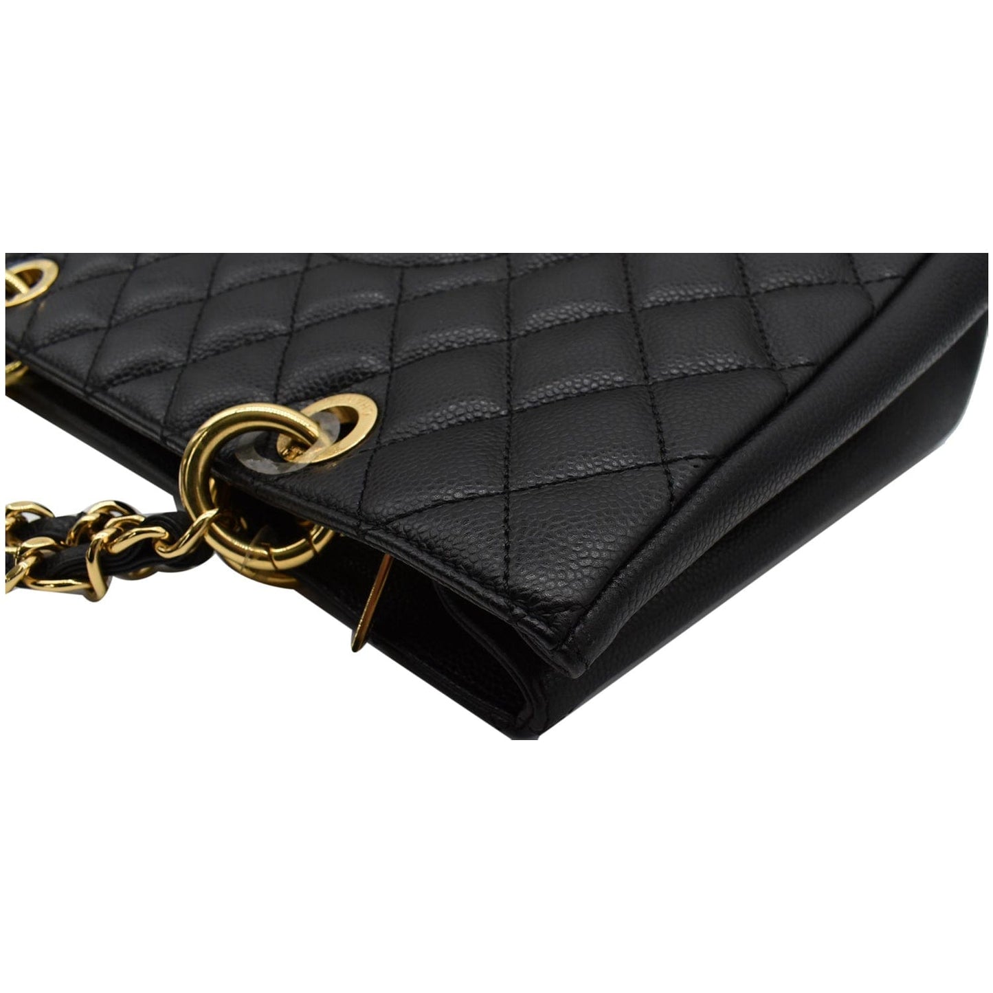 CHANEL Grand Shopping GST Caviar Leather Tote Bag Black