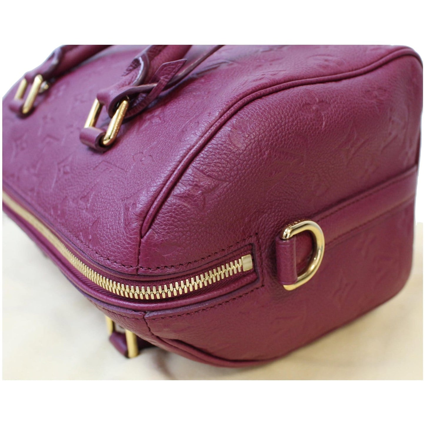LOUIS VUITTON Speedy 25 Bandouliere Empreinte Leather Shoulder Bag Mulberry