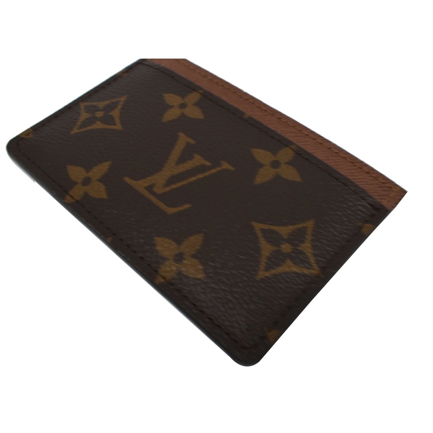 LOUIS VUITTON Monogram Canvas Card Holder Brown