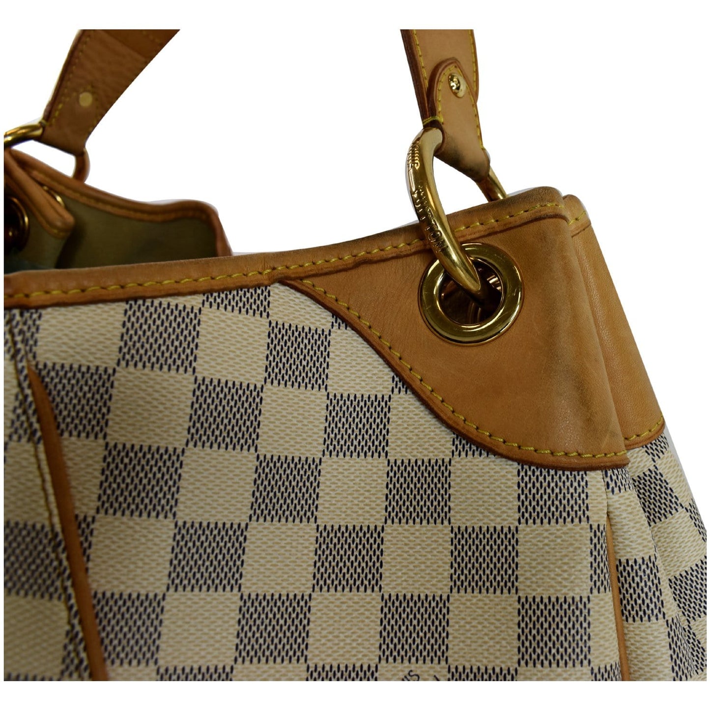 LOUIS VUITTON Galliera GM Damier Azur Shoulder Bag White