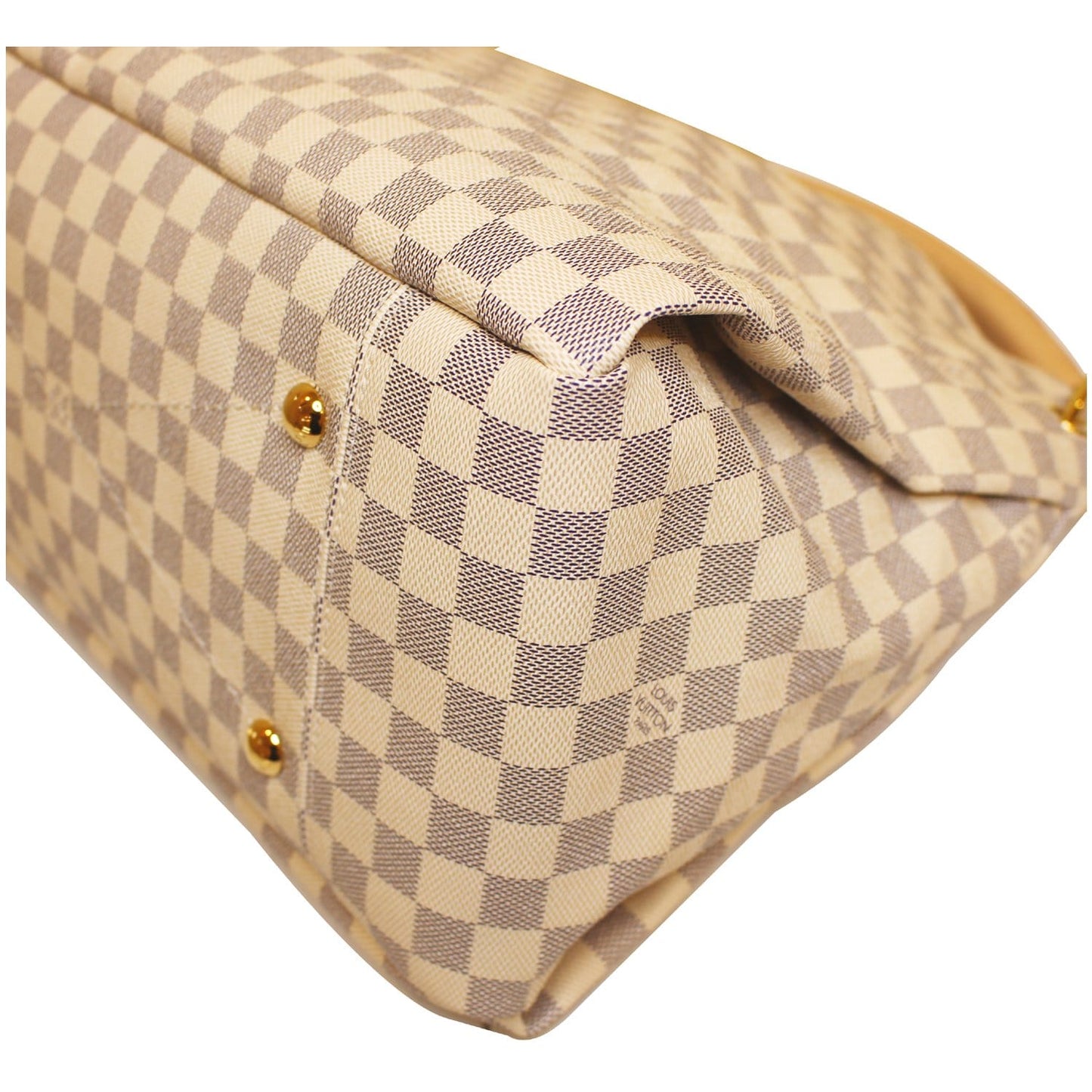 LOUIS VUITTON Artsy MM Damier Azur Shoulder Bag White