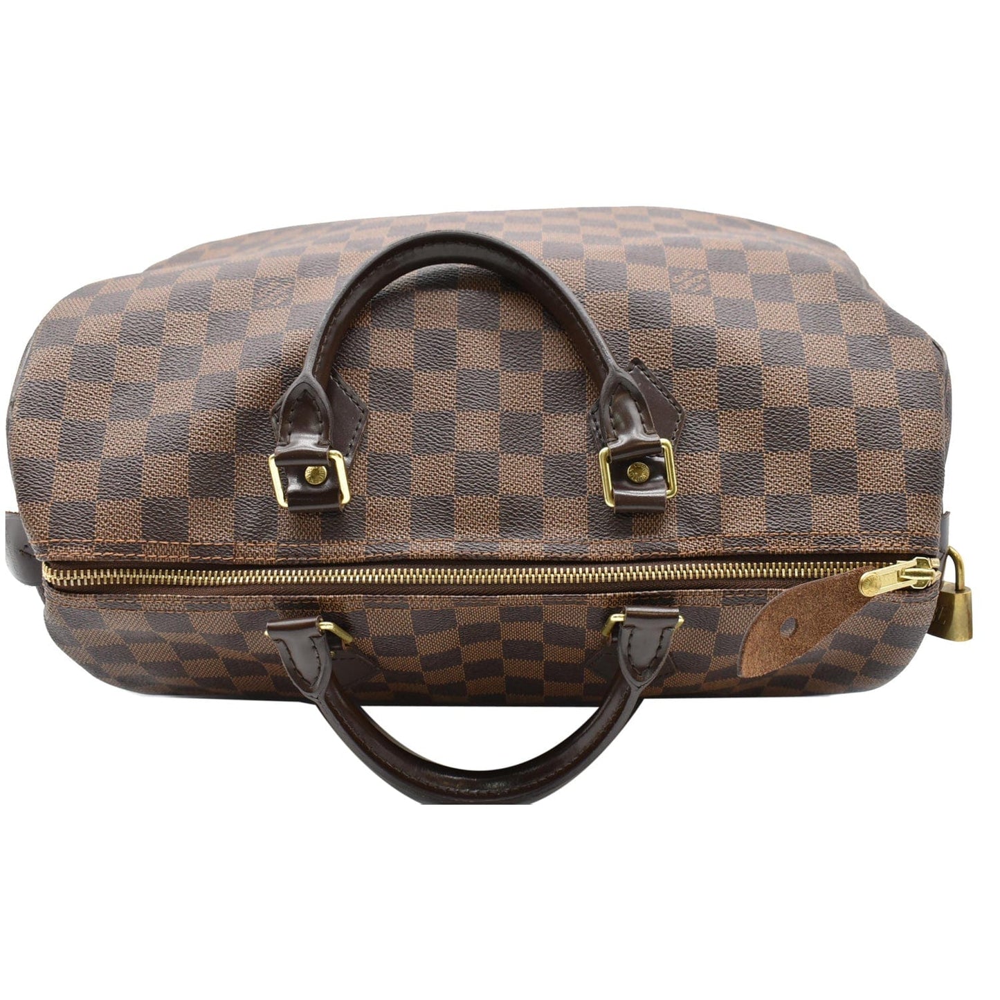 LOUIS VUITTON Speedy 35 Damier Ebene Satchel Bag Brown