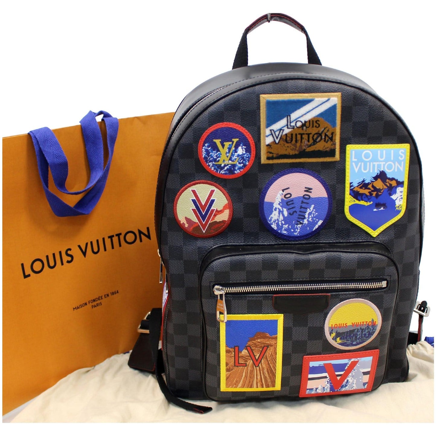 LOUIS VUITTON Alps Josh Damier Graphite Backpack Bag Black - 15% OFF