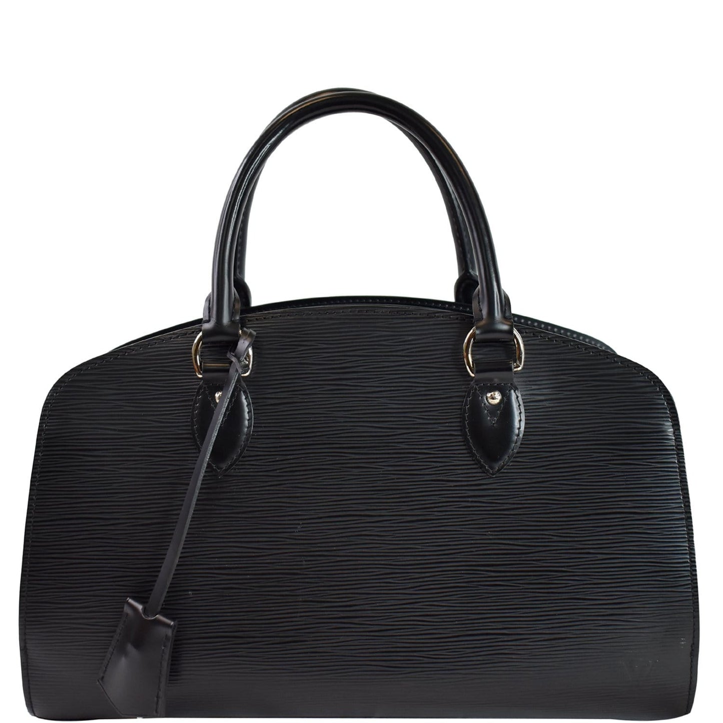 LOUIS VUITTON Pont Neuf PM Epi Leather Satchel Bag Black
