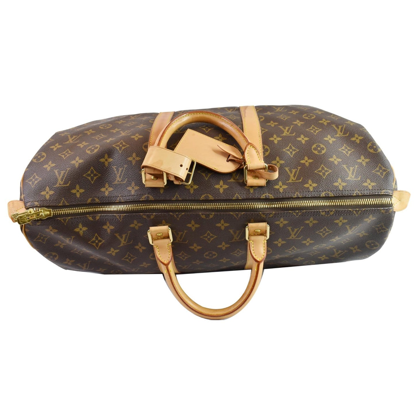 LOUIS VUITTON Keepall 50 Monogram Canvas Travel Bag Brown