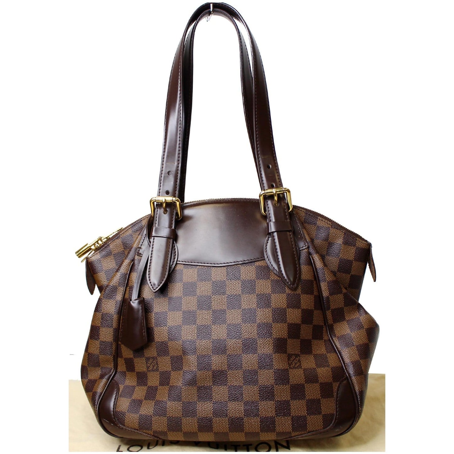 LOUIS VUITTON Verona MM Damier Ebene Shoulder Bag Brown