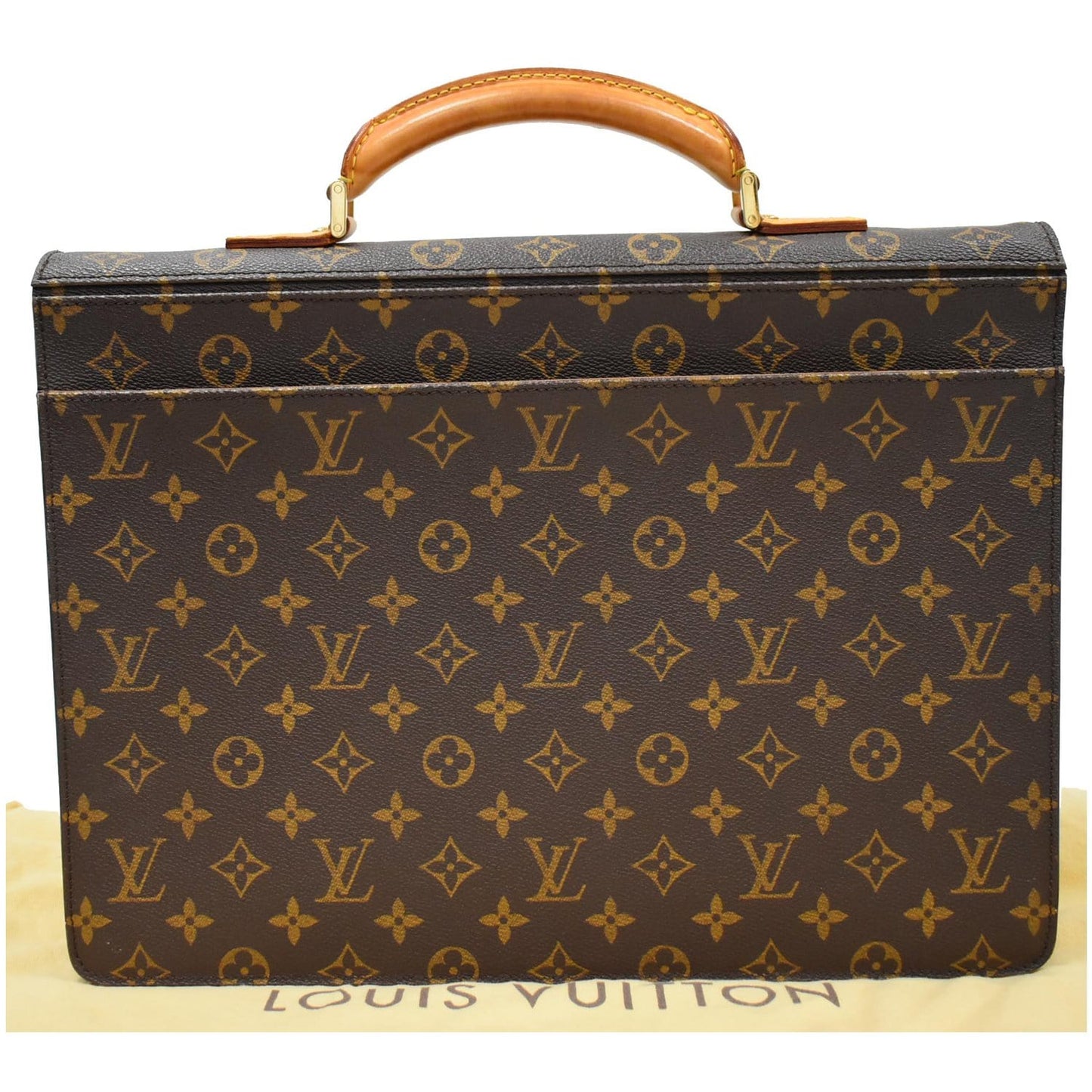 LOUIS VUITTON Laguito Monogram Canvas Briefcase Bag Brown