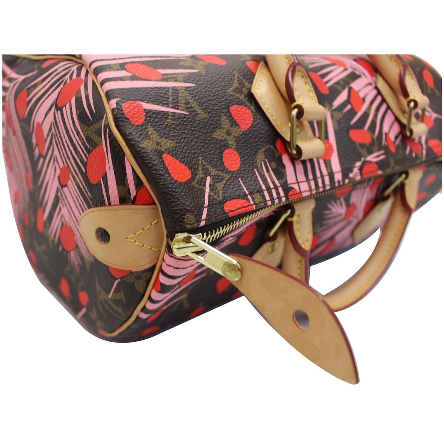 LOUIS VUITTON Speedy 30 Jungle Dots Palm Springs Satchel Bag Brown - 15% OFF