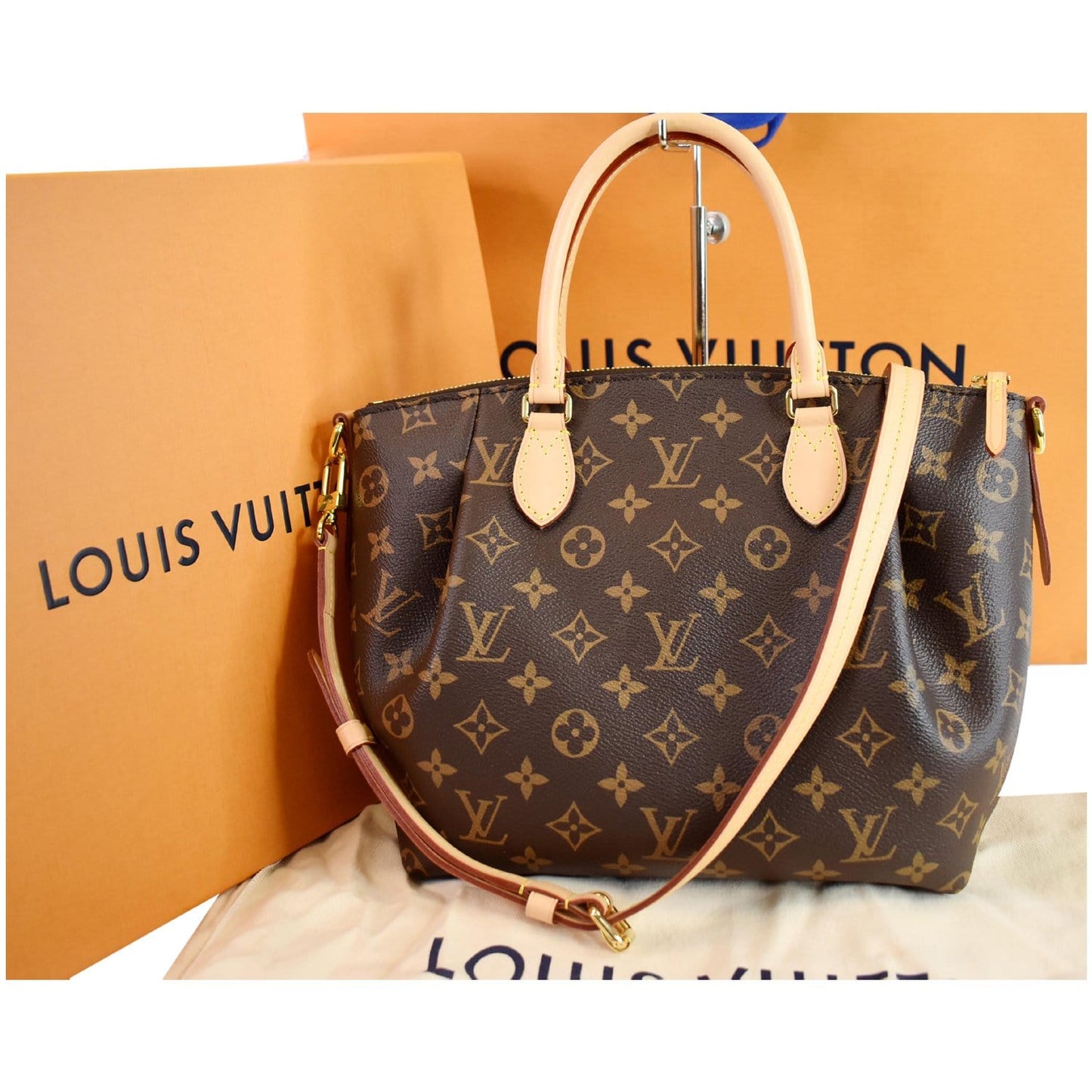 LOUIS VUITTON Turenne PM Monogram Canvas Shoulder Bag Brown