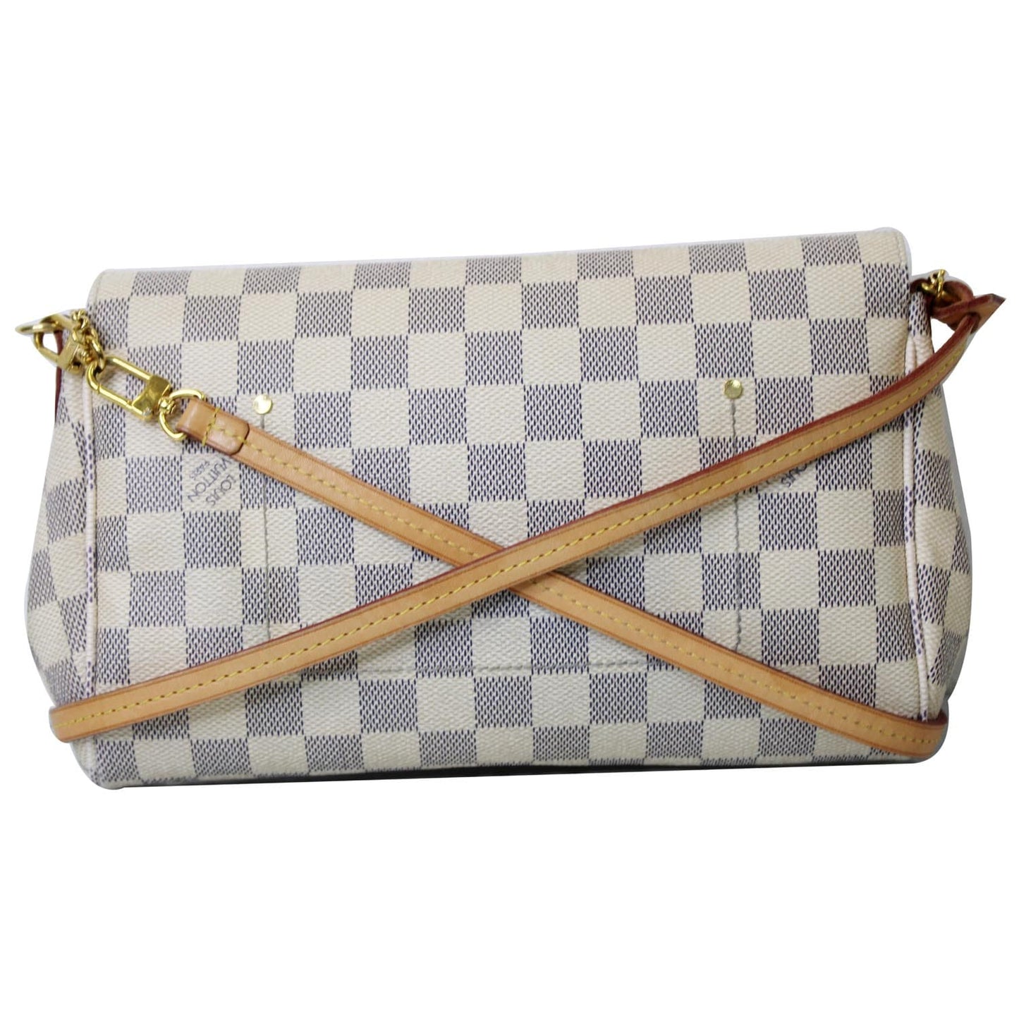 LOUIS VUITTON Favorite MM Damier Azur Crossbody Bag White