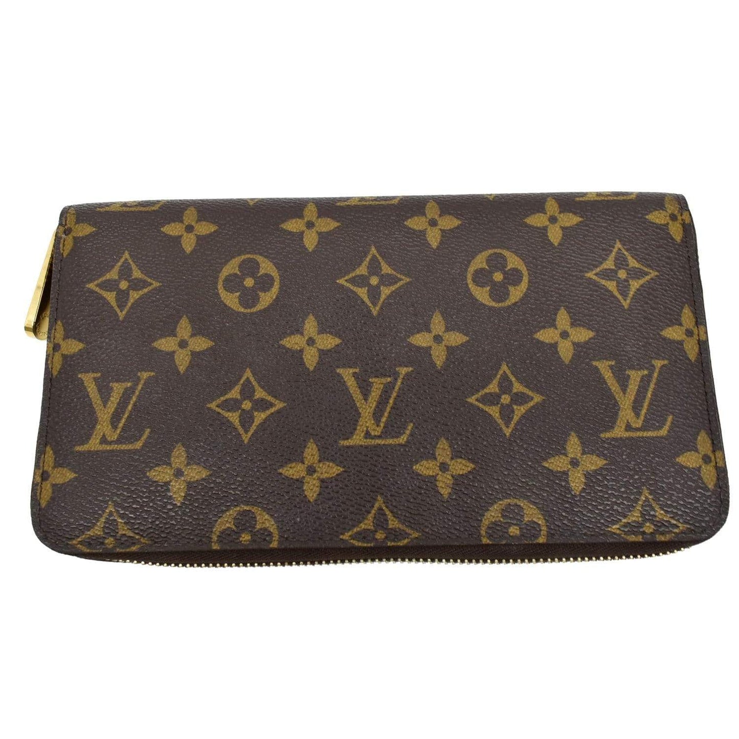 LOUIS VUITTON Zippy Organizer Monogram Canvas Wallet Brown