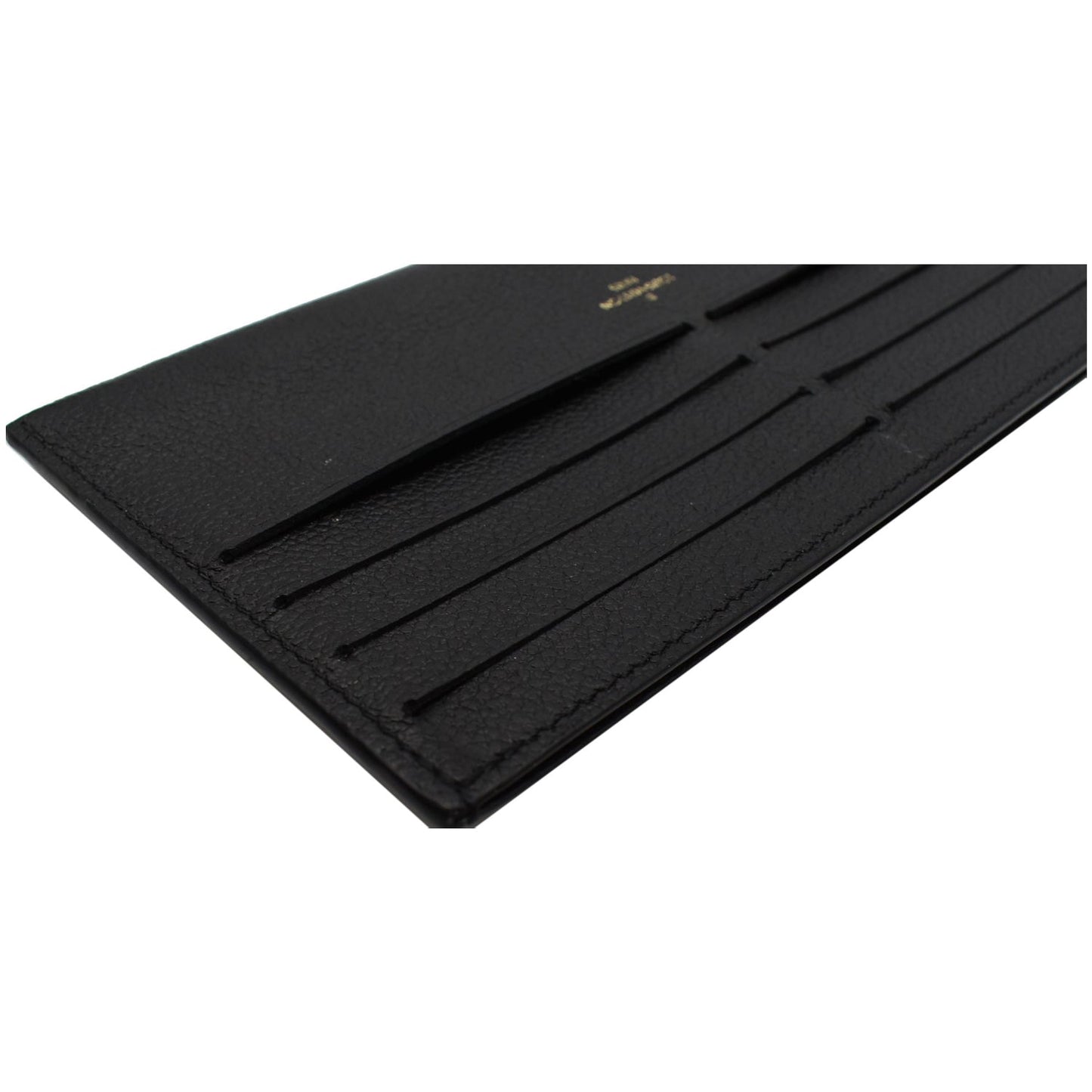 LOUIS VUITTON Felicie Insert Leather Wallet Black