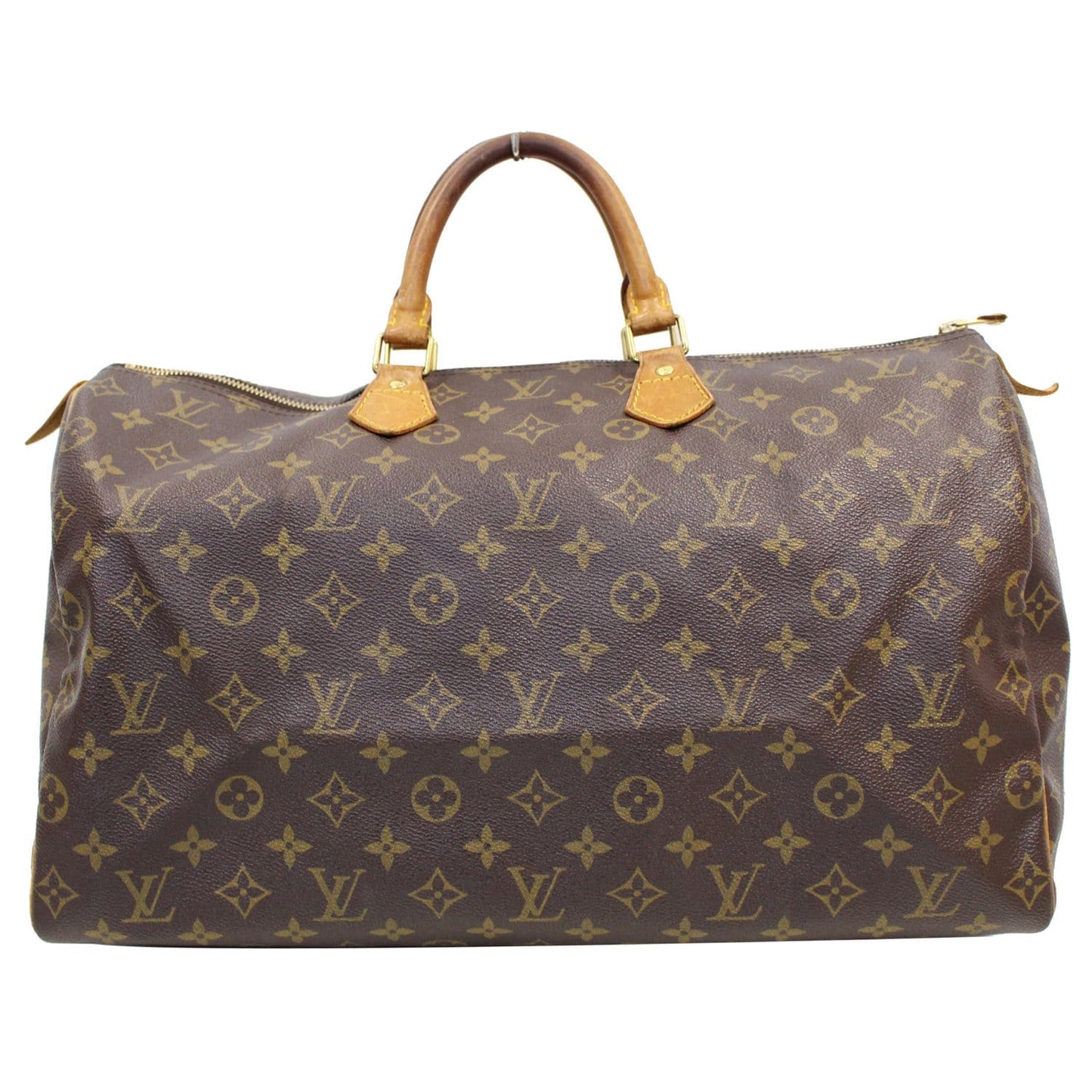 LOUIS VUITTON Speedy 40 Monogram Canvas Satchel Bag Brown