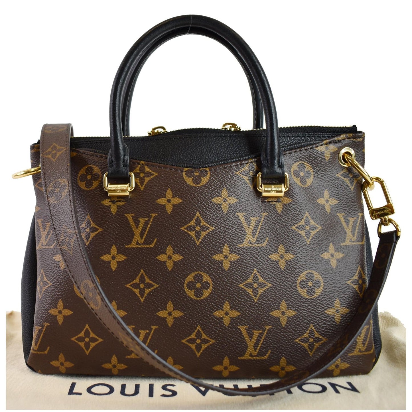 LOUIS VUITTON Pallas BB Monogram Canvas Shoulder Crossbody Bag Brown