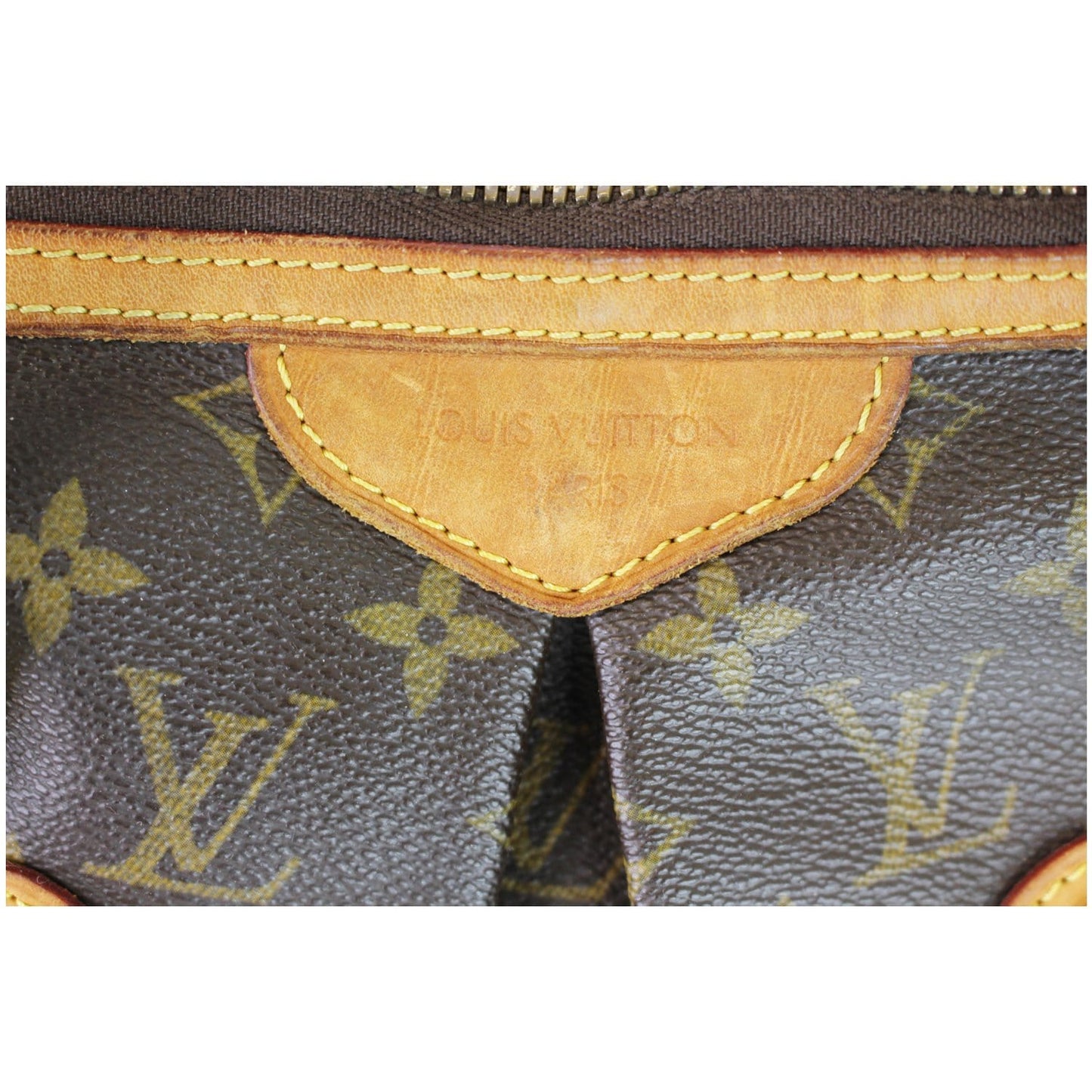 LOUIS VUITTON Palermo GM Monogram Canvas Tote Shoulder Bag Brown