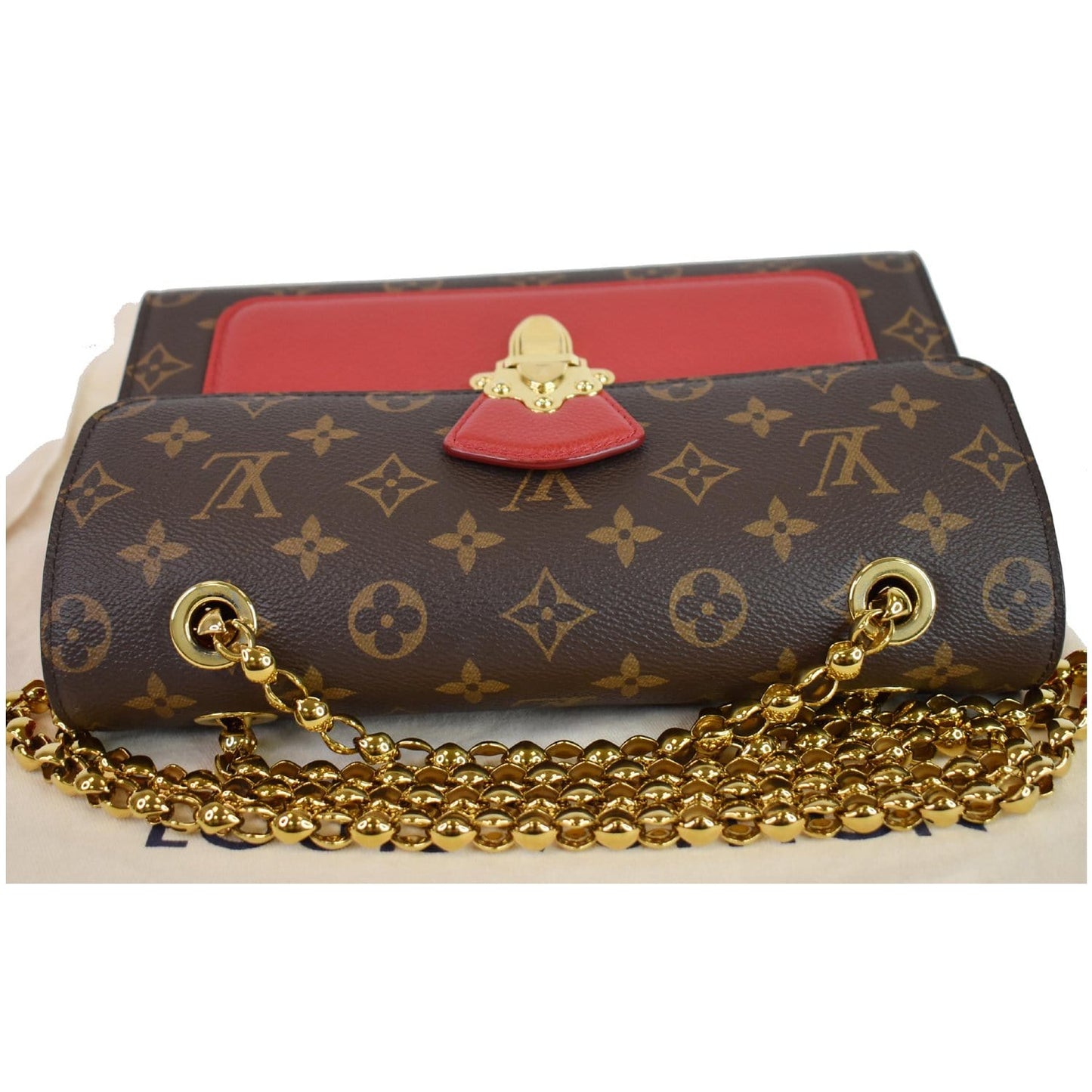 LOUIS VUITTON Victoire Monogram Canvas Shoulder Crossbody Bag Cerise