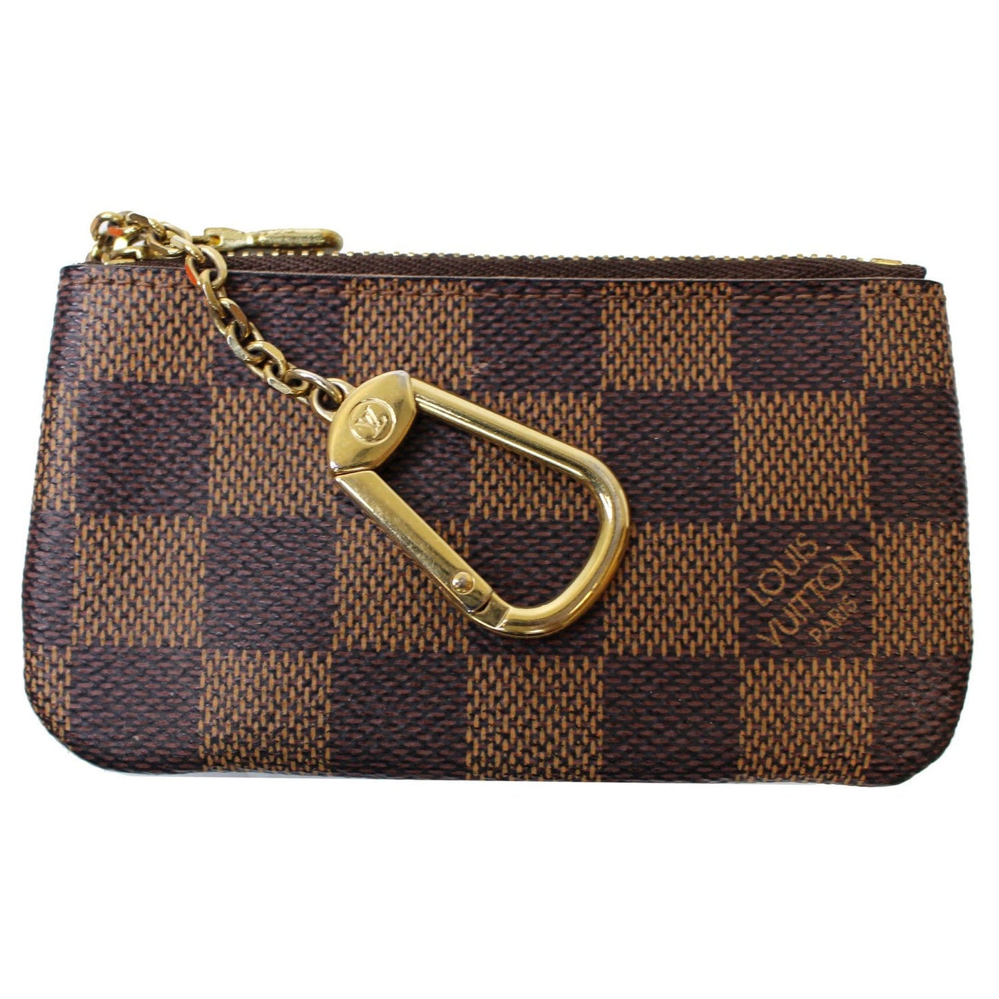 LOUIS VUITTON Key Coin Pouch Damier Ebene Brown