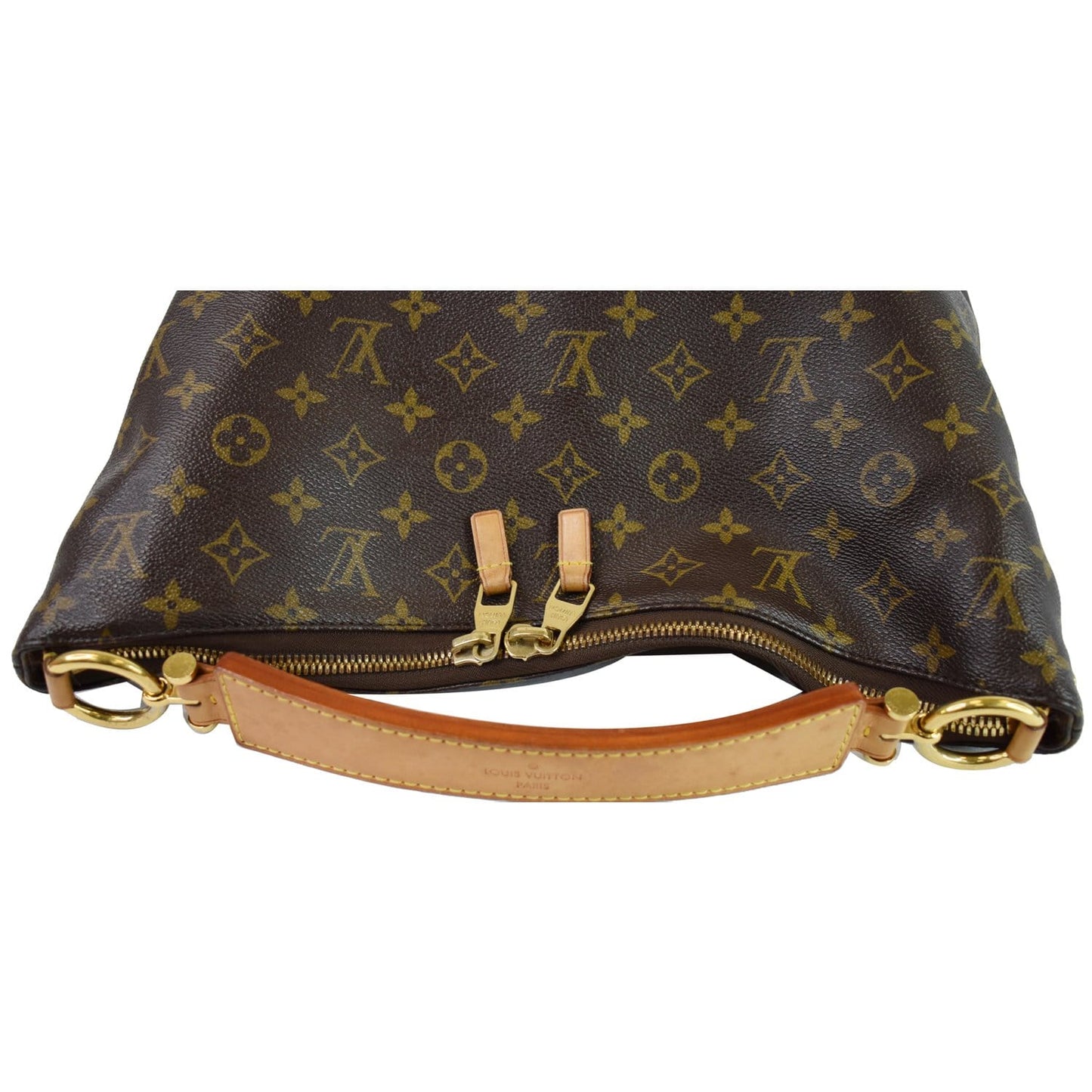 LOUIS VUITTON Sully PM Monogram Canvas Shoulder Bag Brown