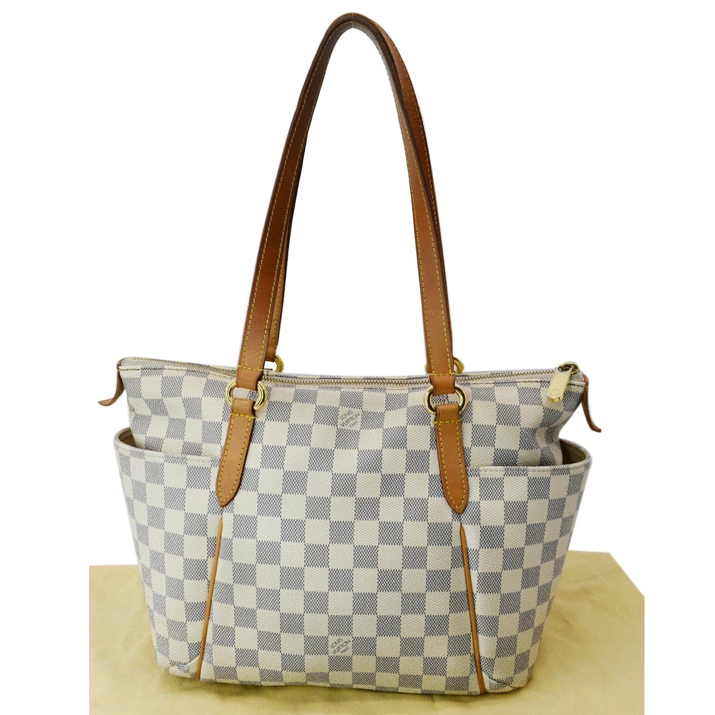 LOUIS VUITTON Totally PM Damier Azur Shoulder Bag White