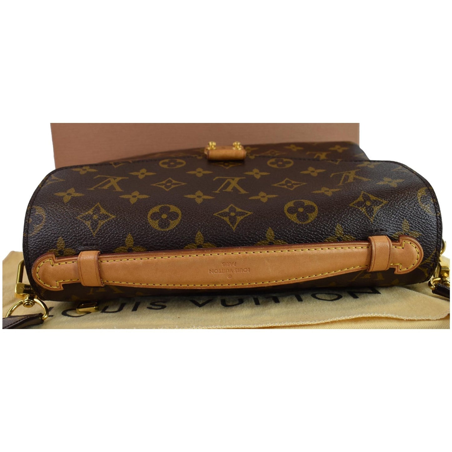 LOUIS VUITTON Metis Pochette Monogram Canvas Crossbody Bag Brown