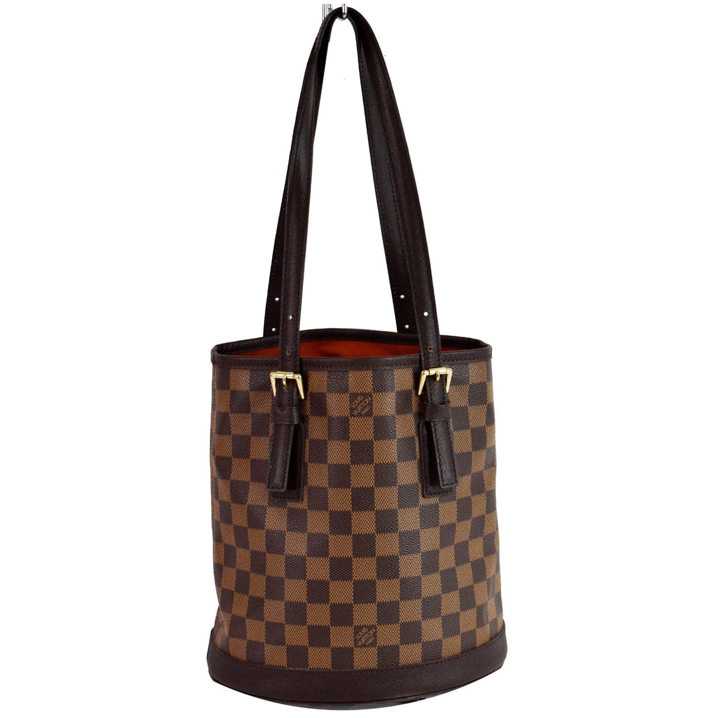 LOUIS VUITTON Marais Bucket Damier Ebene Shoulder Bag Brown