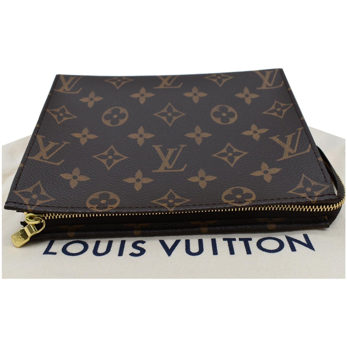 LOUIS VUITTON Toiletry 19 Monogram Canvas Cosmetics Pouch Brown