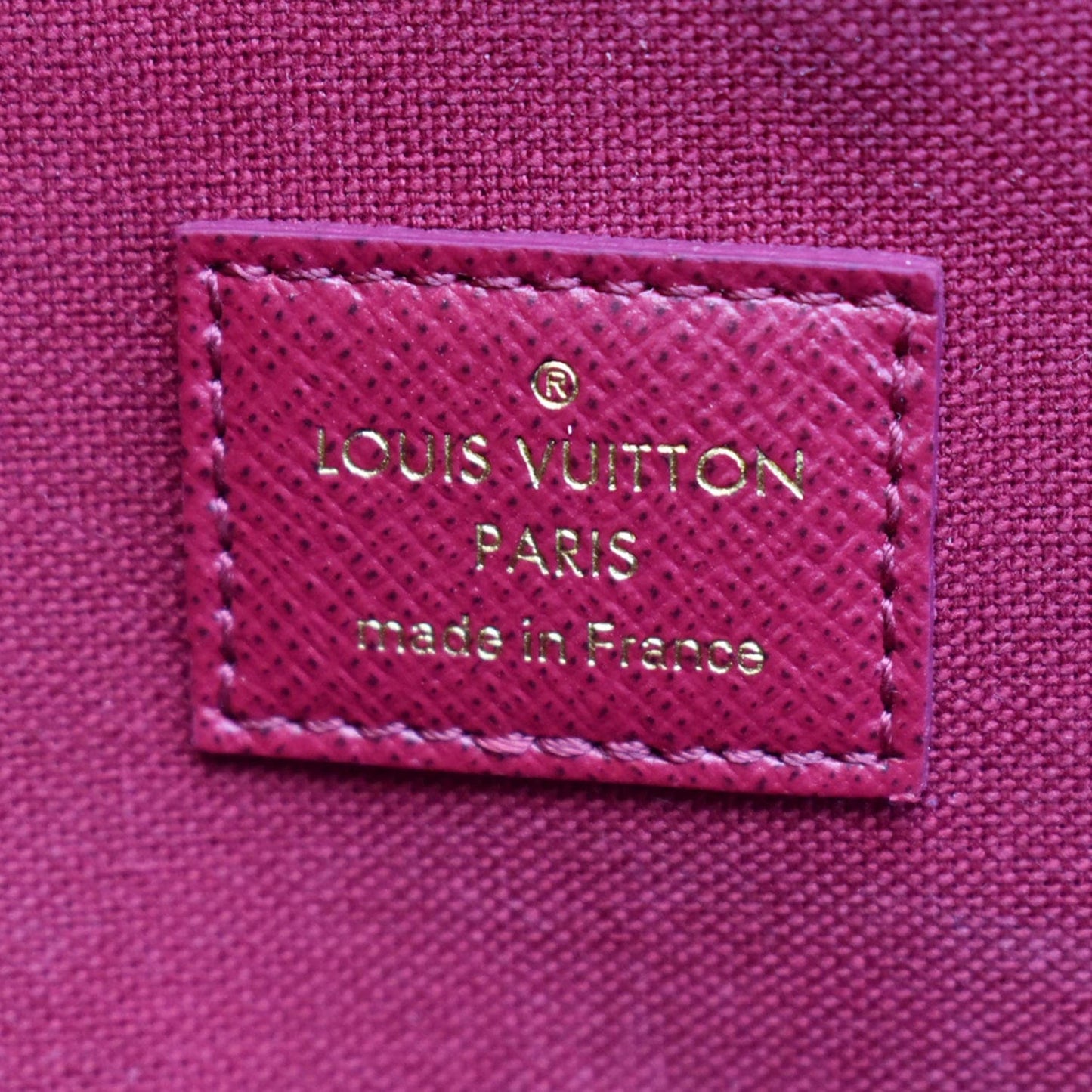 LOUIS VUITTON Felicie Monogram Canvas Pochette Crossbody Bag Brown