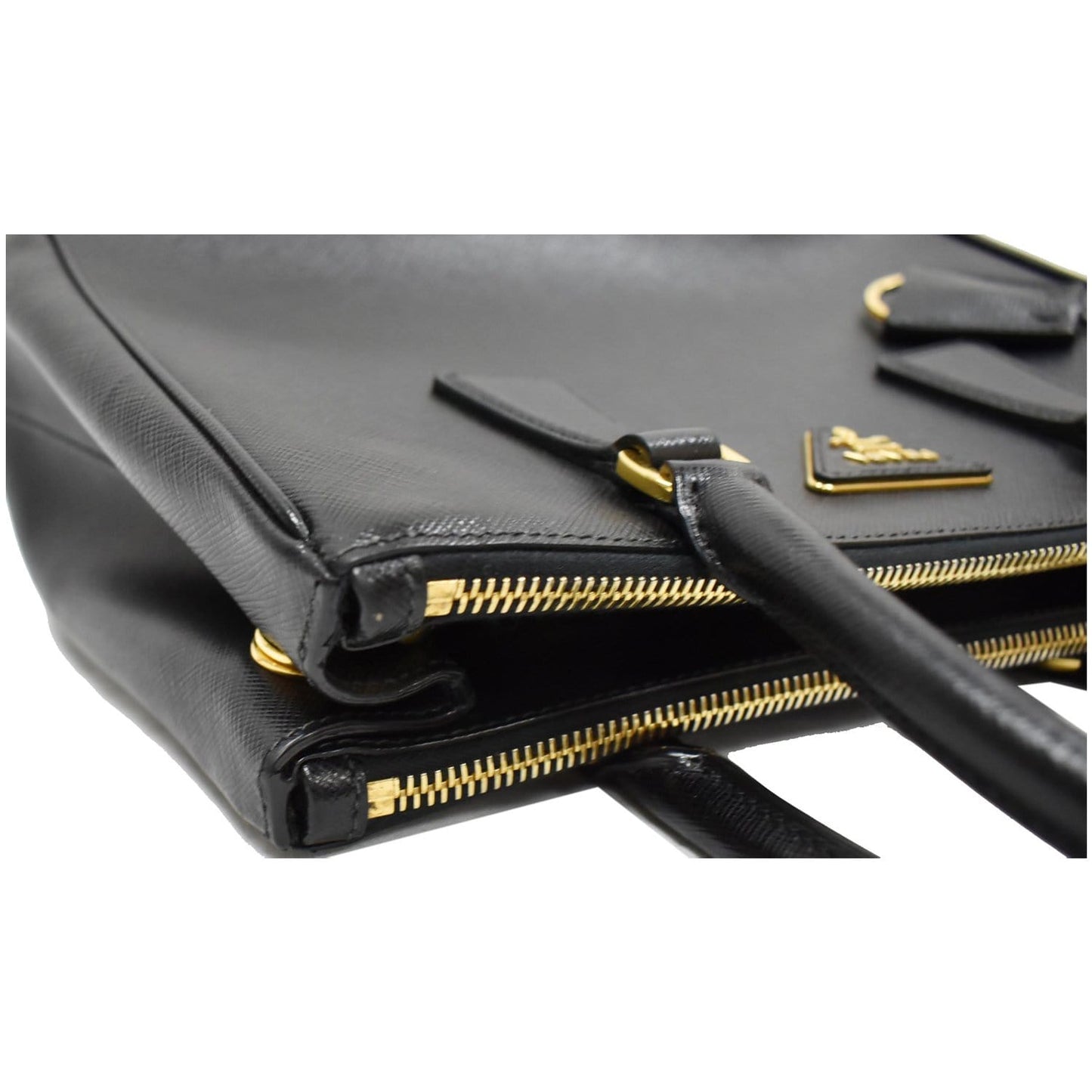 PRADA Galleria Small Saffiano Leather Tote Bag Black