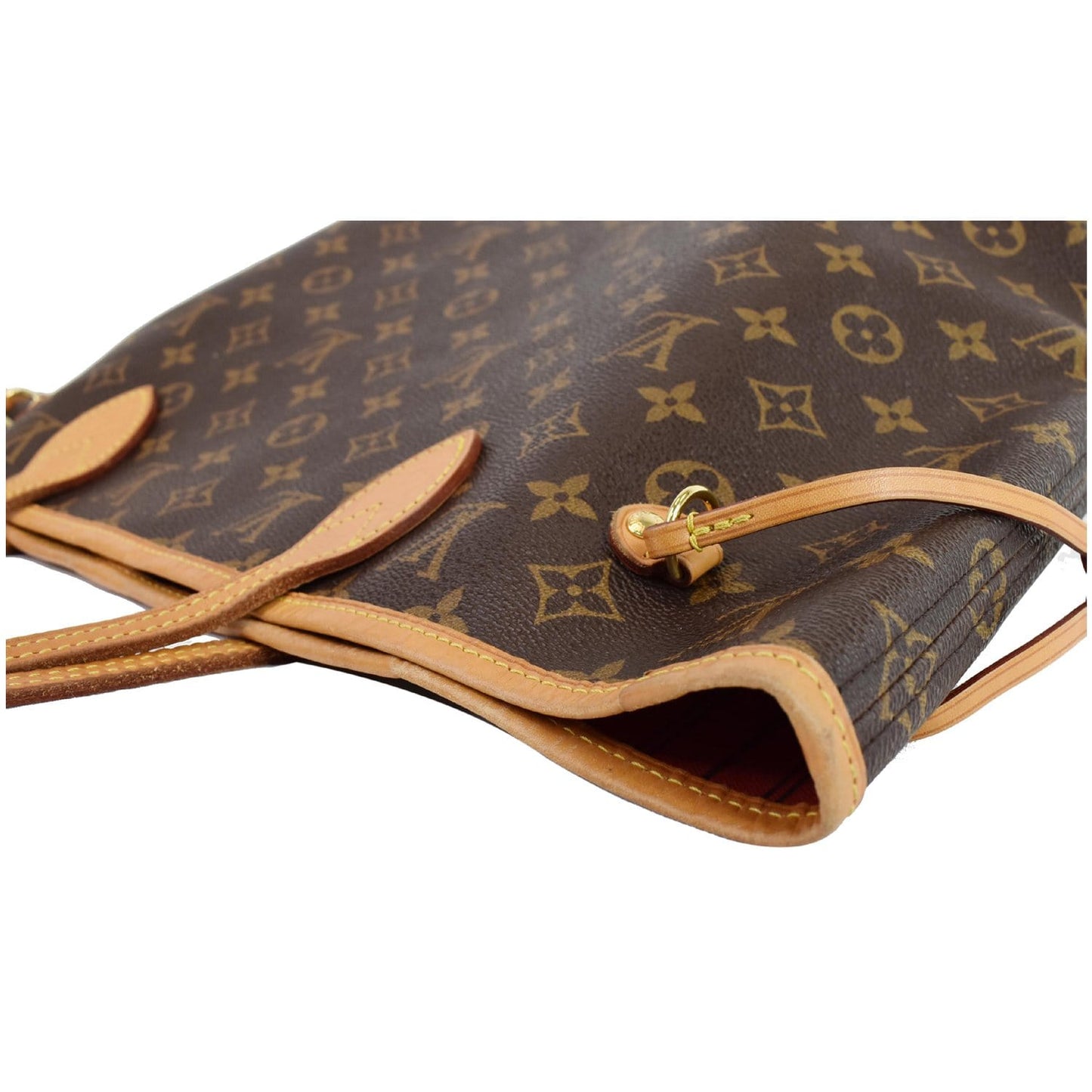 LOUIS VUITTON Neverfull MM Monogram Canvas Tote Shoulder Bag Brown